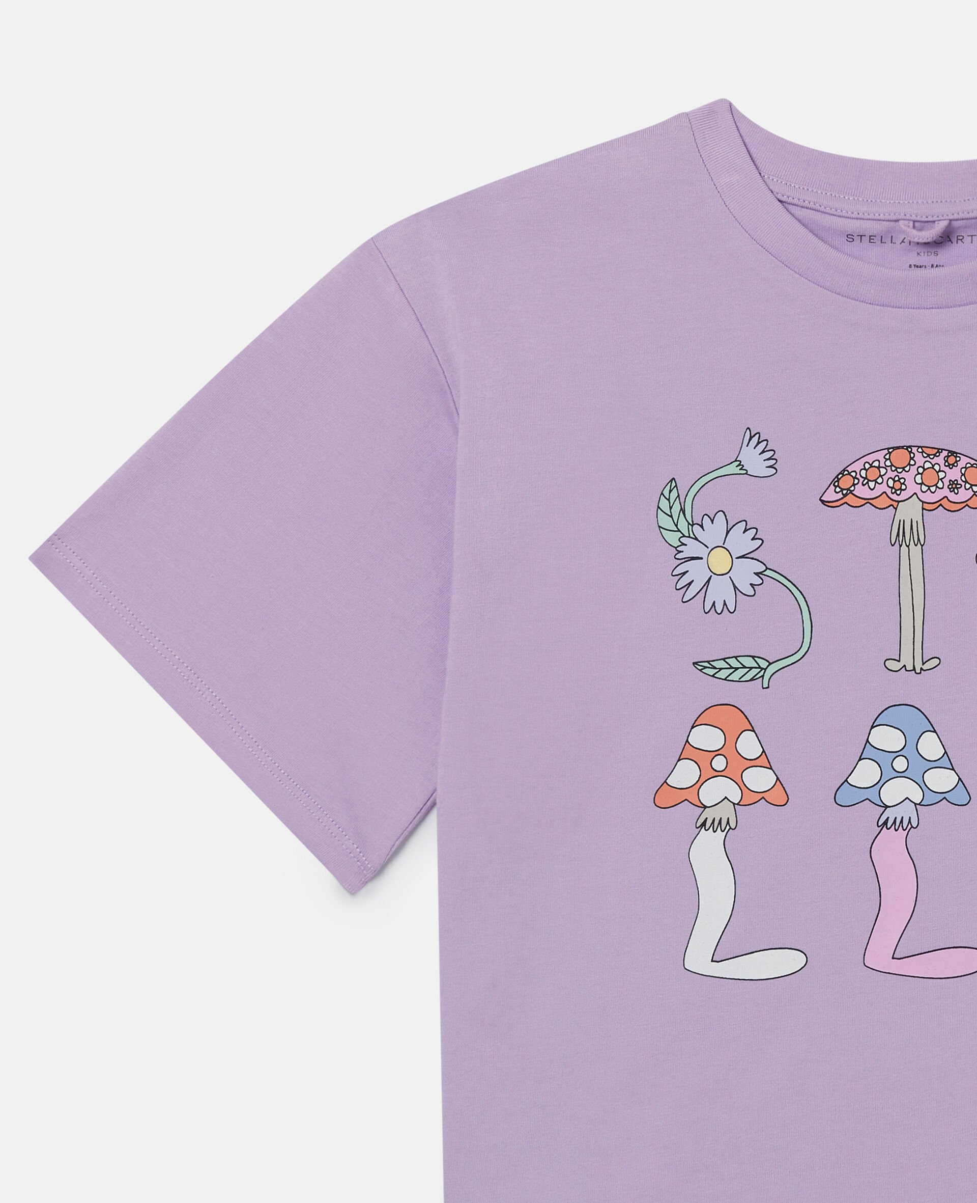 Kurzes T-Shirt mit Stella Woodland-Schriftzug-Purple-large Kurzes T-Shirt mit Stella Woodland-Schriftzug-Purple-large image number 1