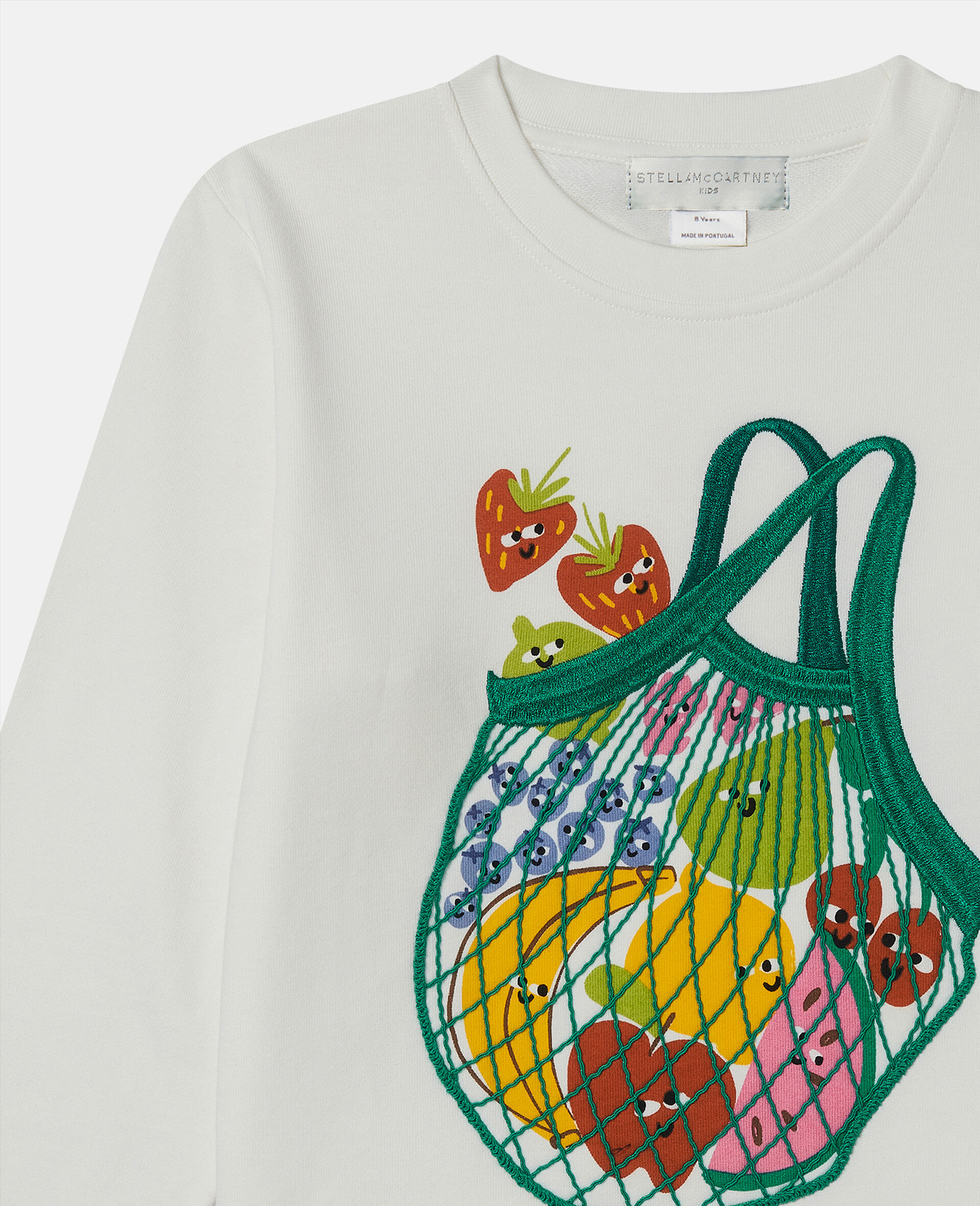 Fruit Net Graphic Sweatshirt-Cream-large image number 1