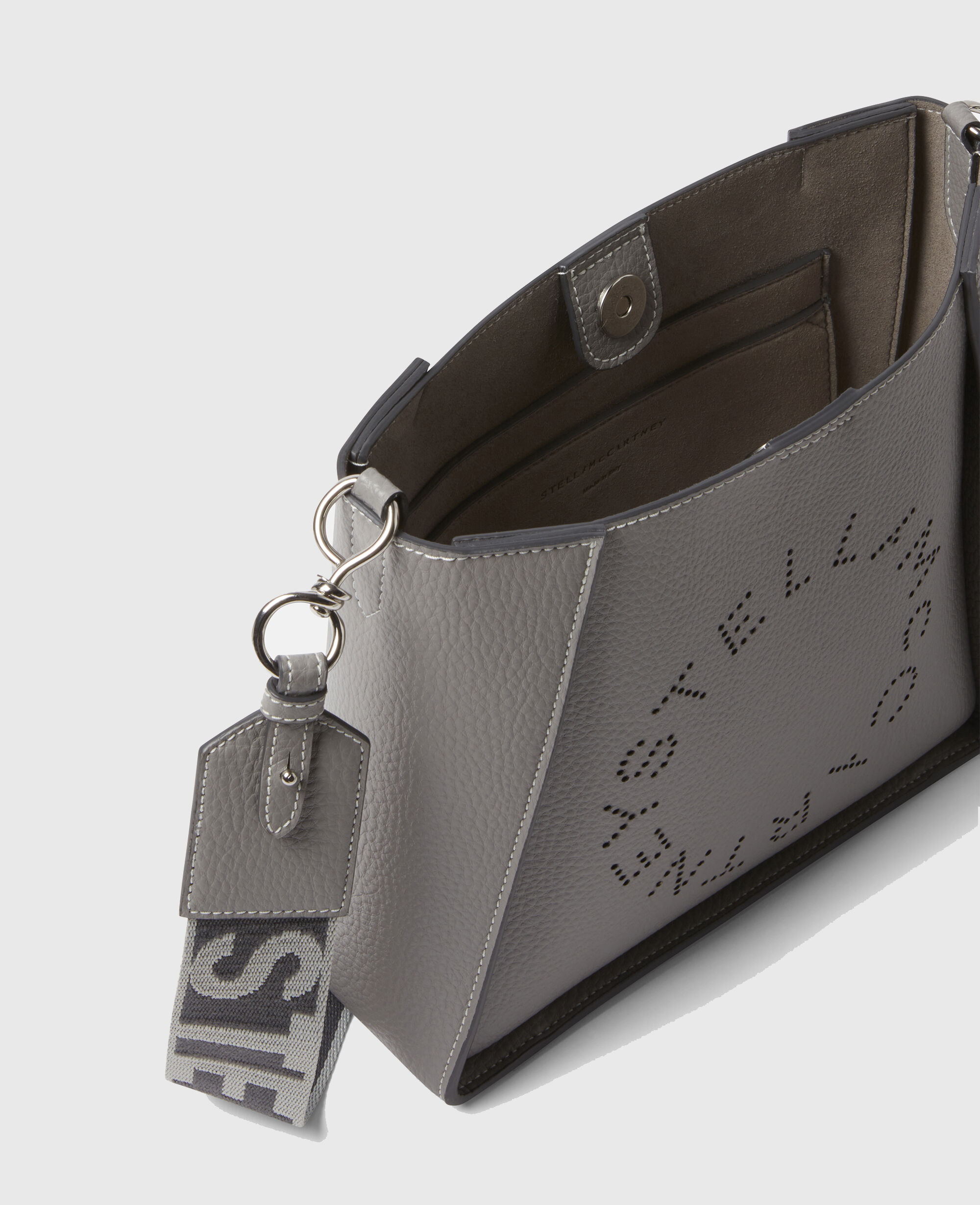 Women Smoke gray Logo Square Crossbody Bag | Stella McCartney US