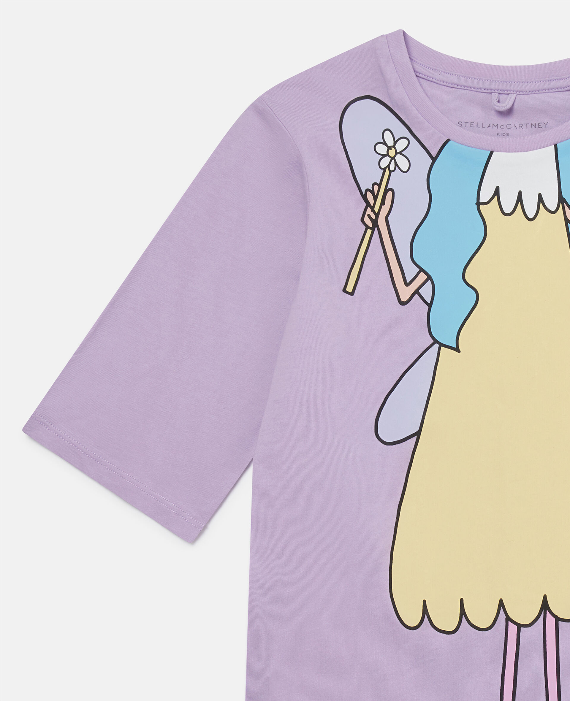 Fairy Graphic Crewneck T-Shirt Dress-Purple-large image number 1