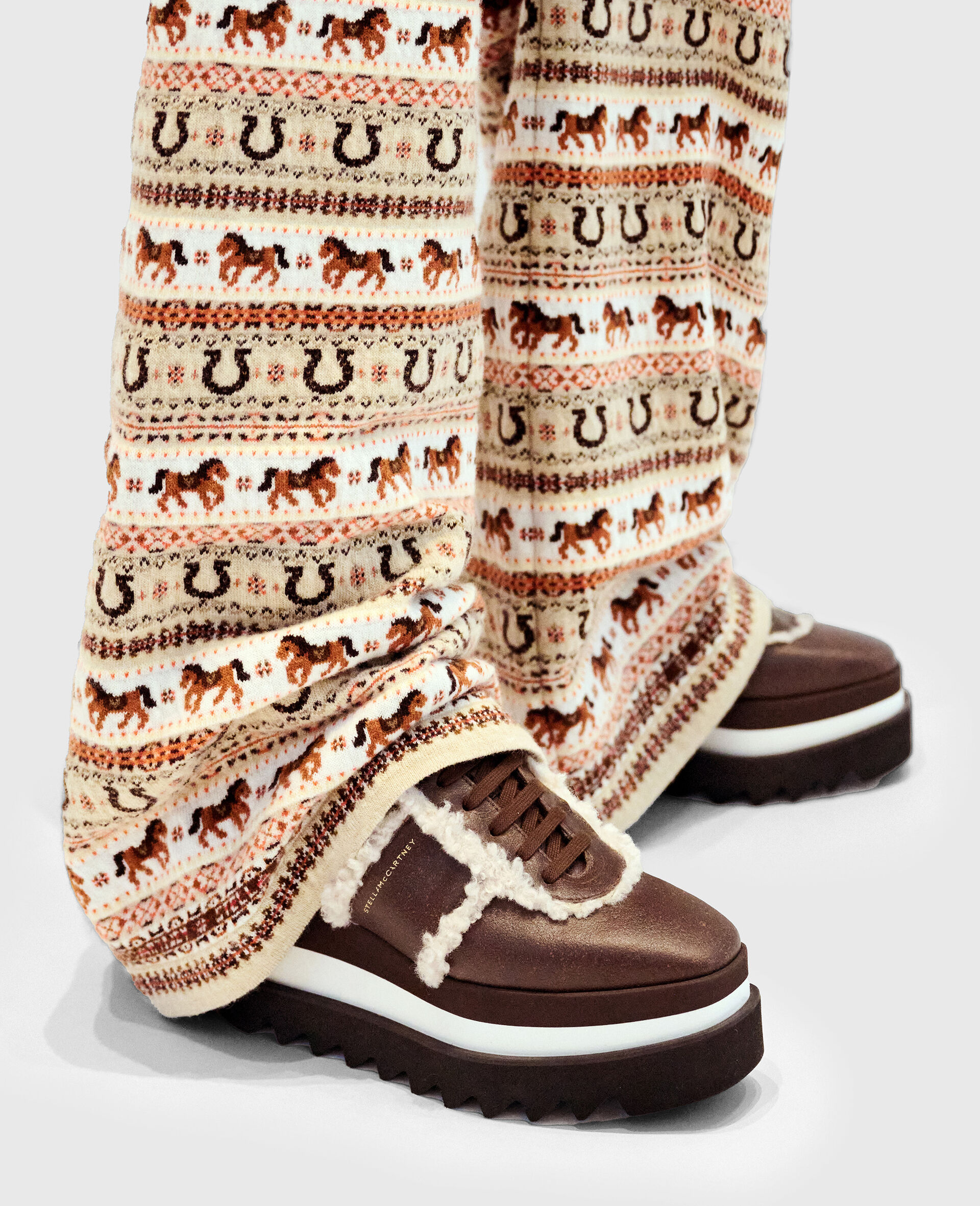 Vegane Sneak-Elyse mit Teddystoff-Futter-Brown-medium