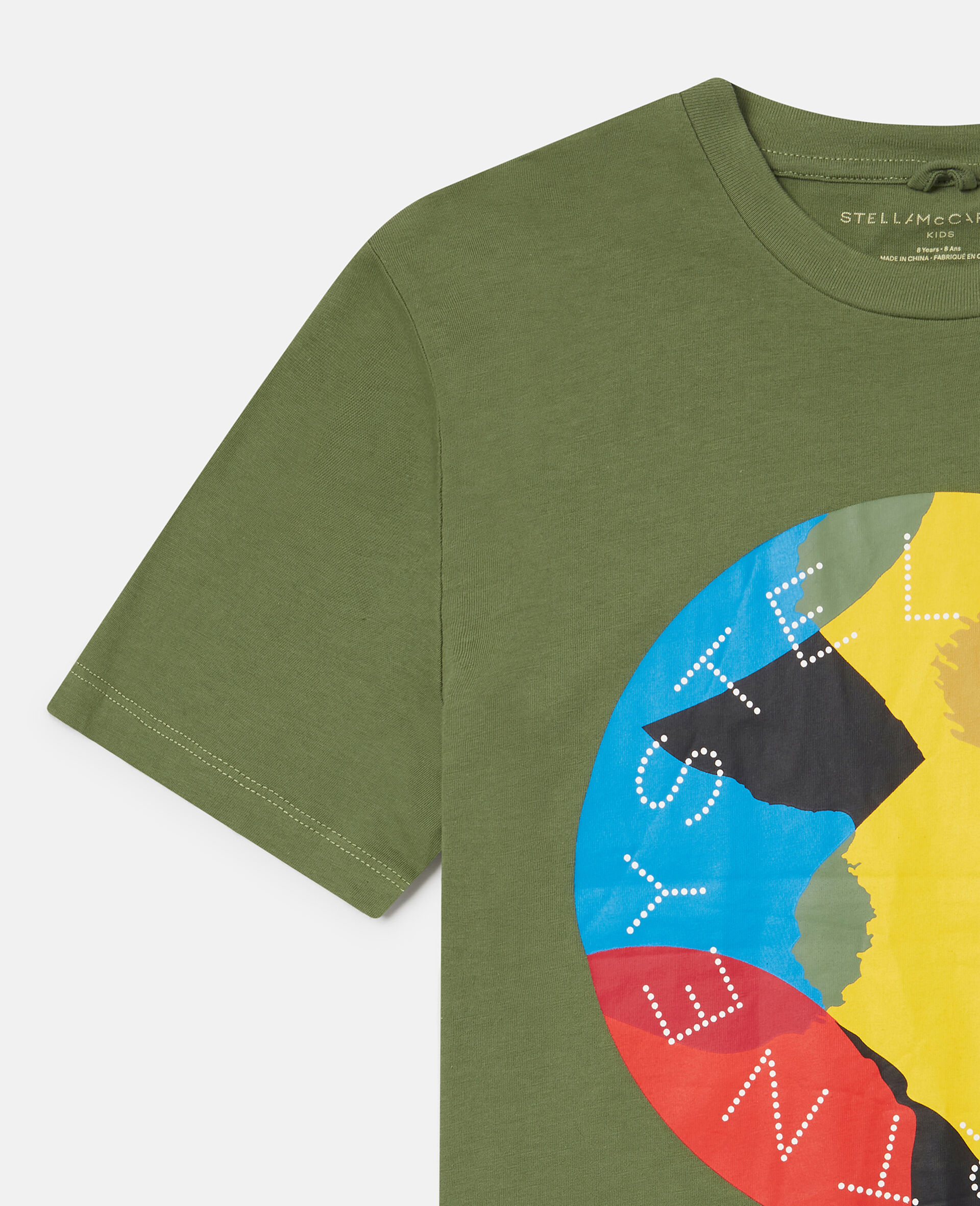 Logo Smudge Print T-Shirt-Green-large image number 1