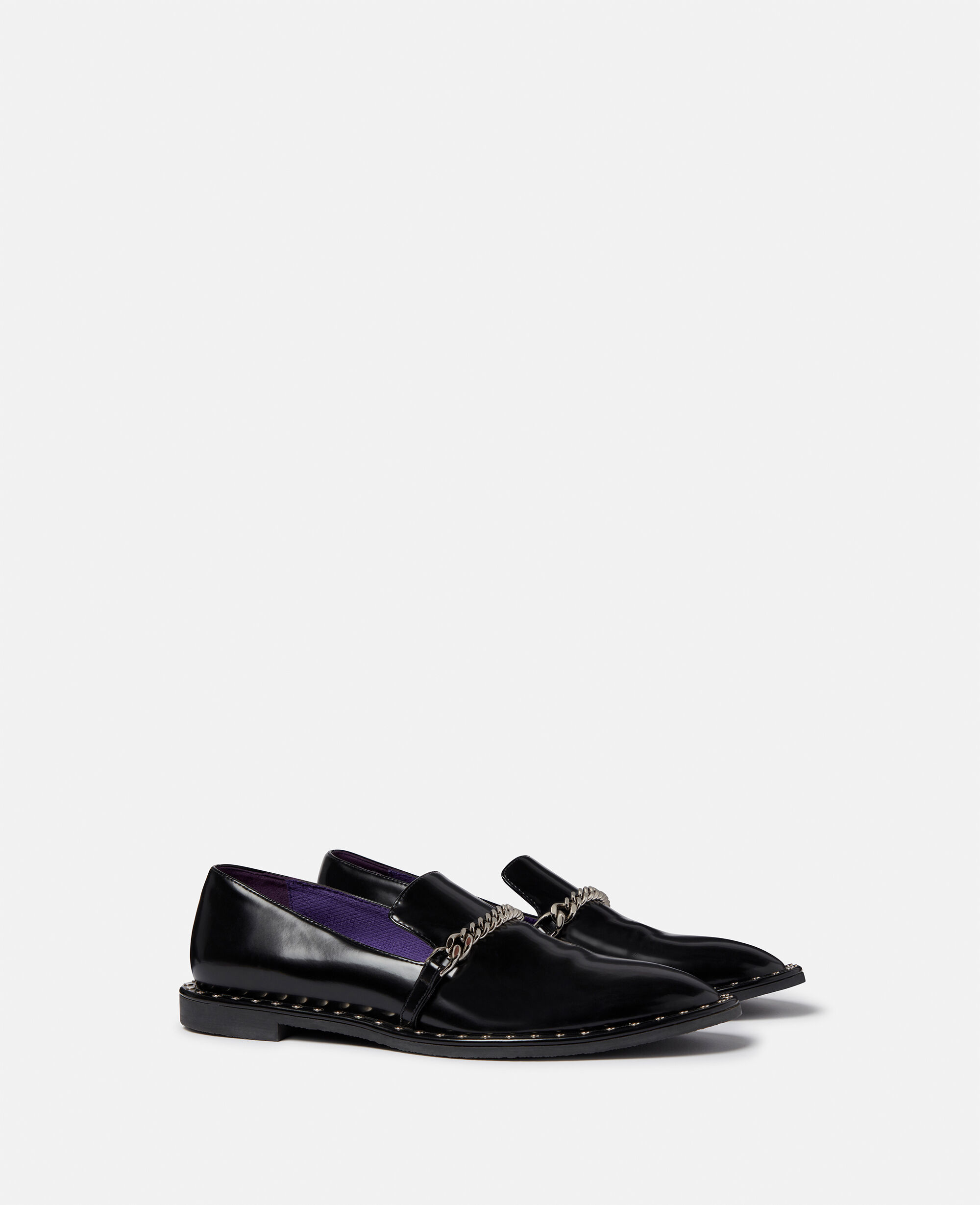 Women Black Falabella Loafers | Stella McCartney US