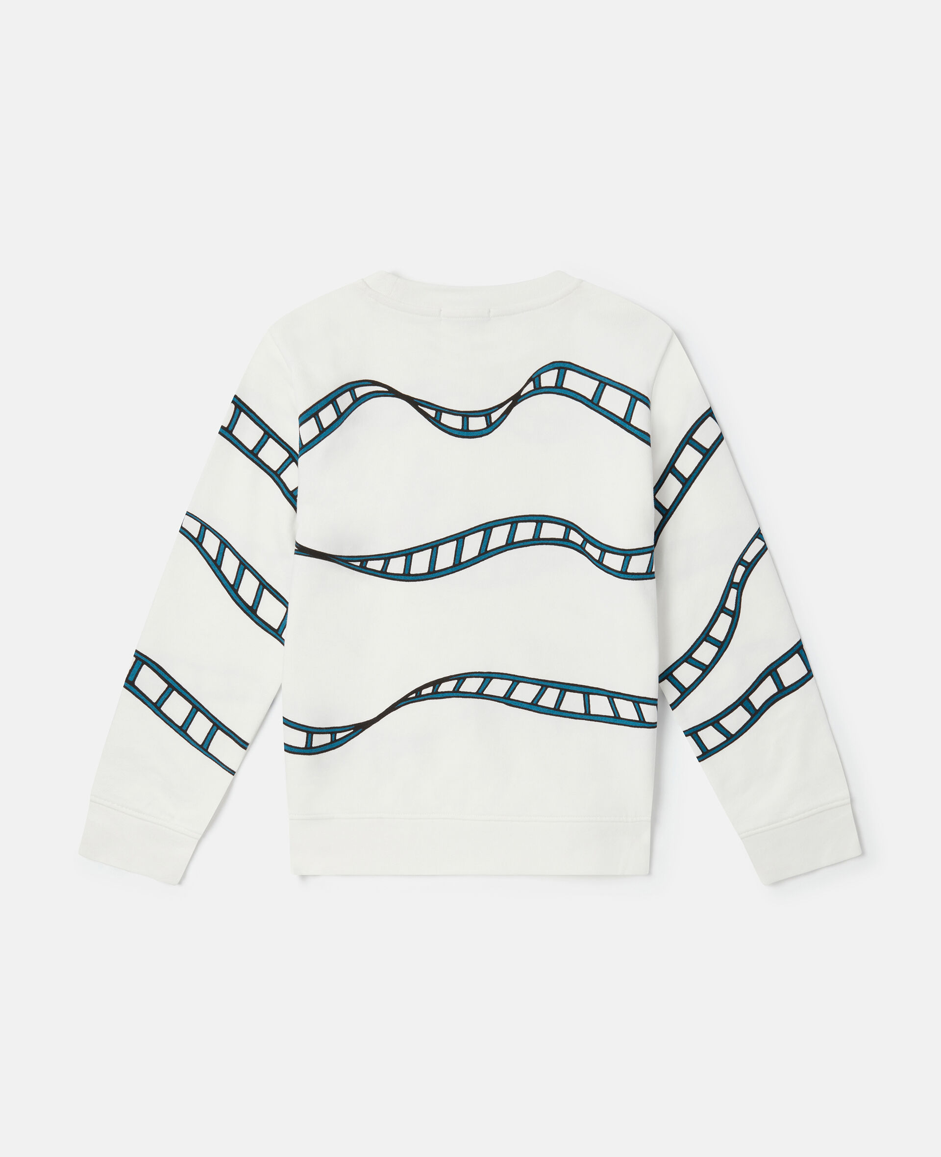 Rollercoaster Print Sweatshirt-White-large image number 2