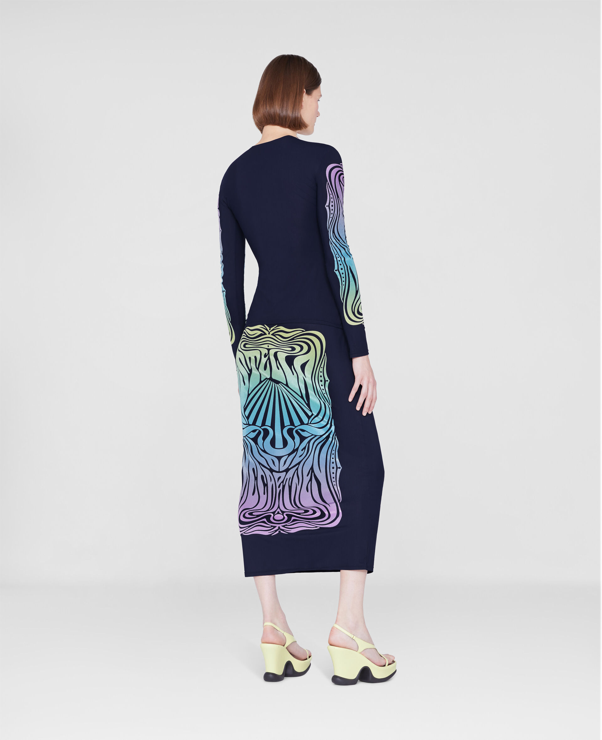 Fluid Velvet Skirt-Multicolour-large image number 2