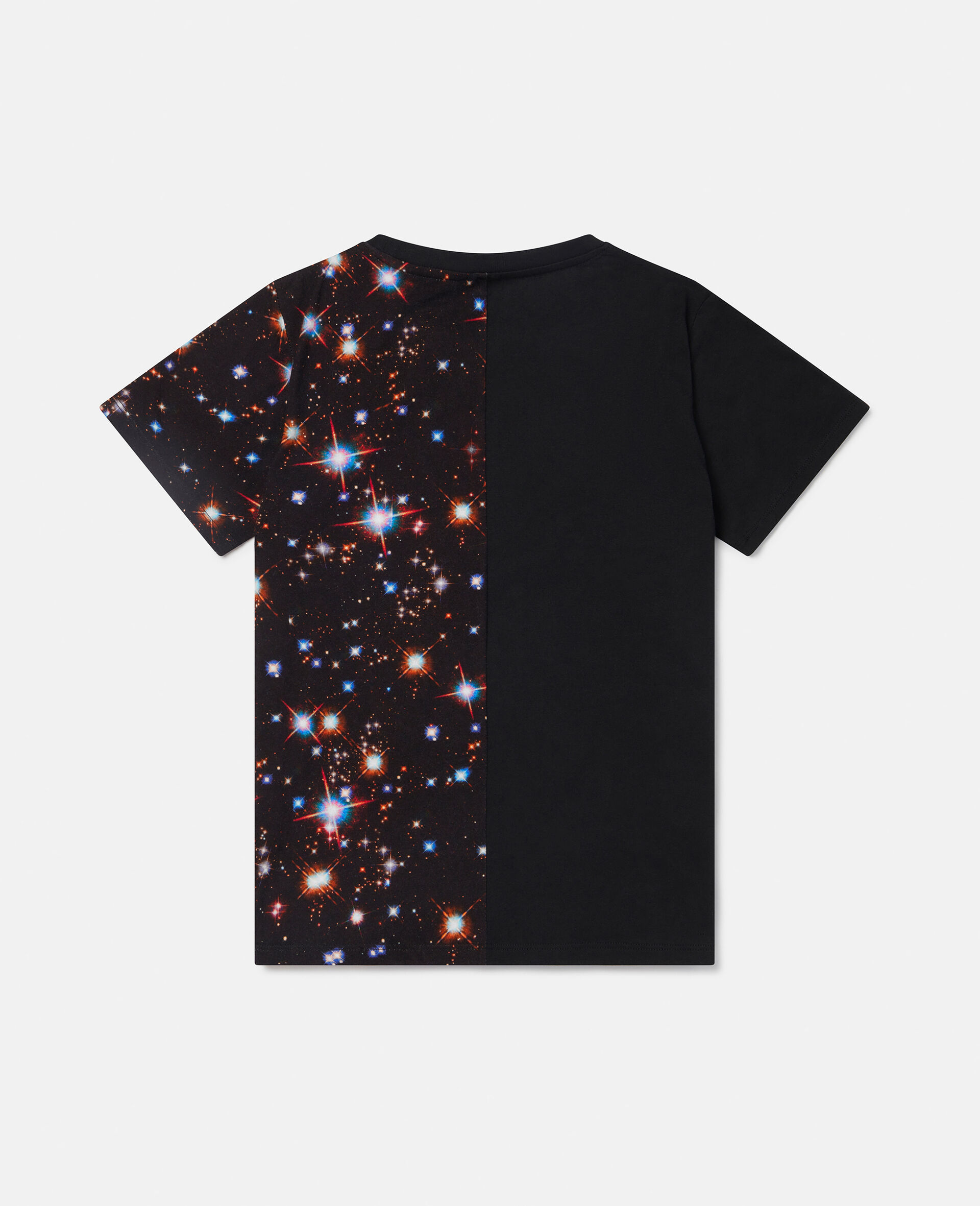 Cosmic Star Print Cotton T‐Shirt-Black-large image number 2