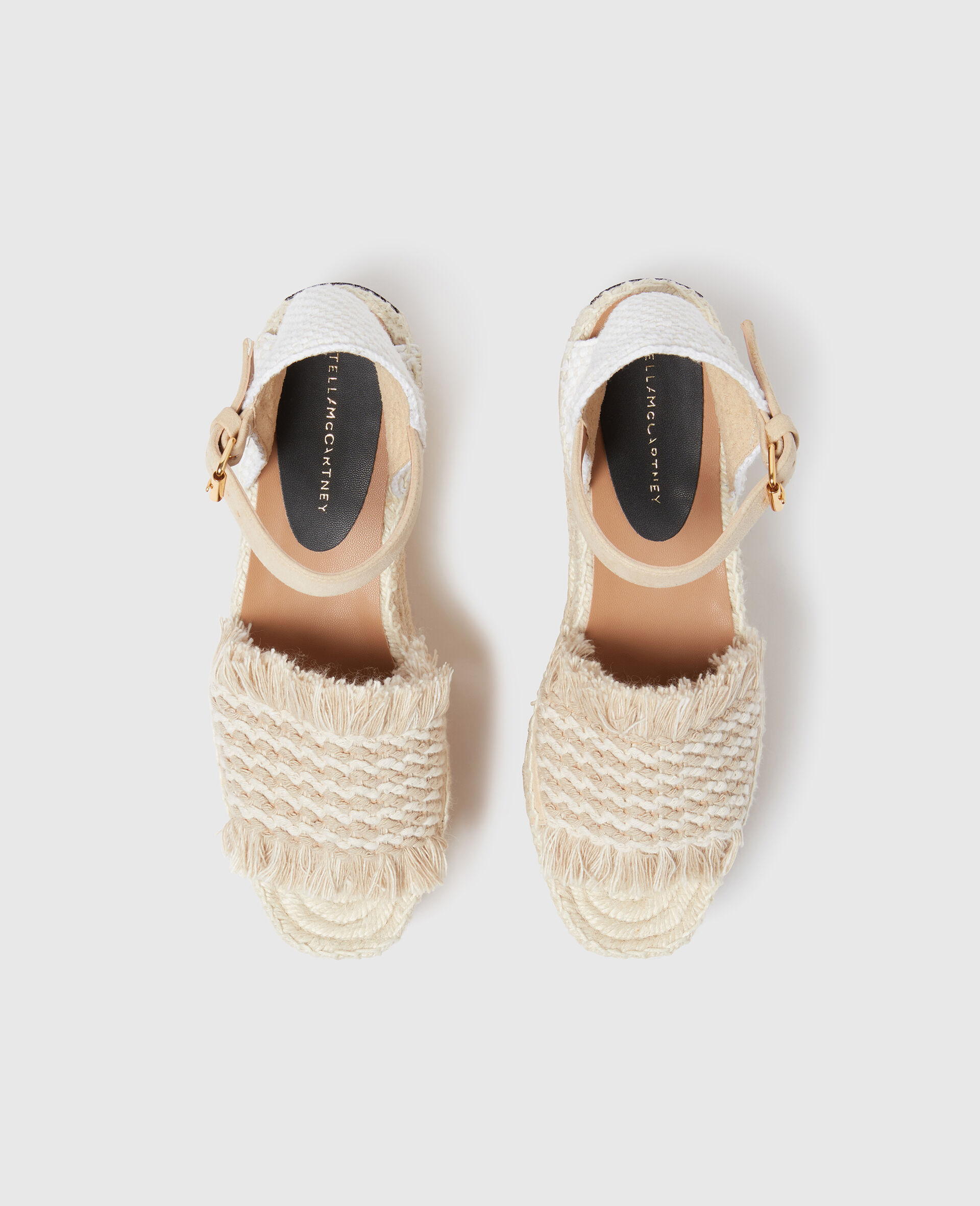 Gaia Platform Espadrille Wedges-Beige-large image number 3