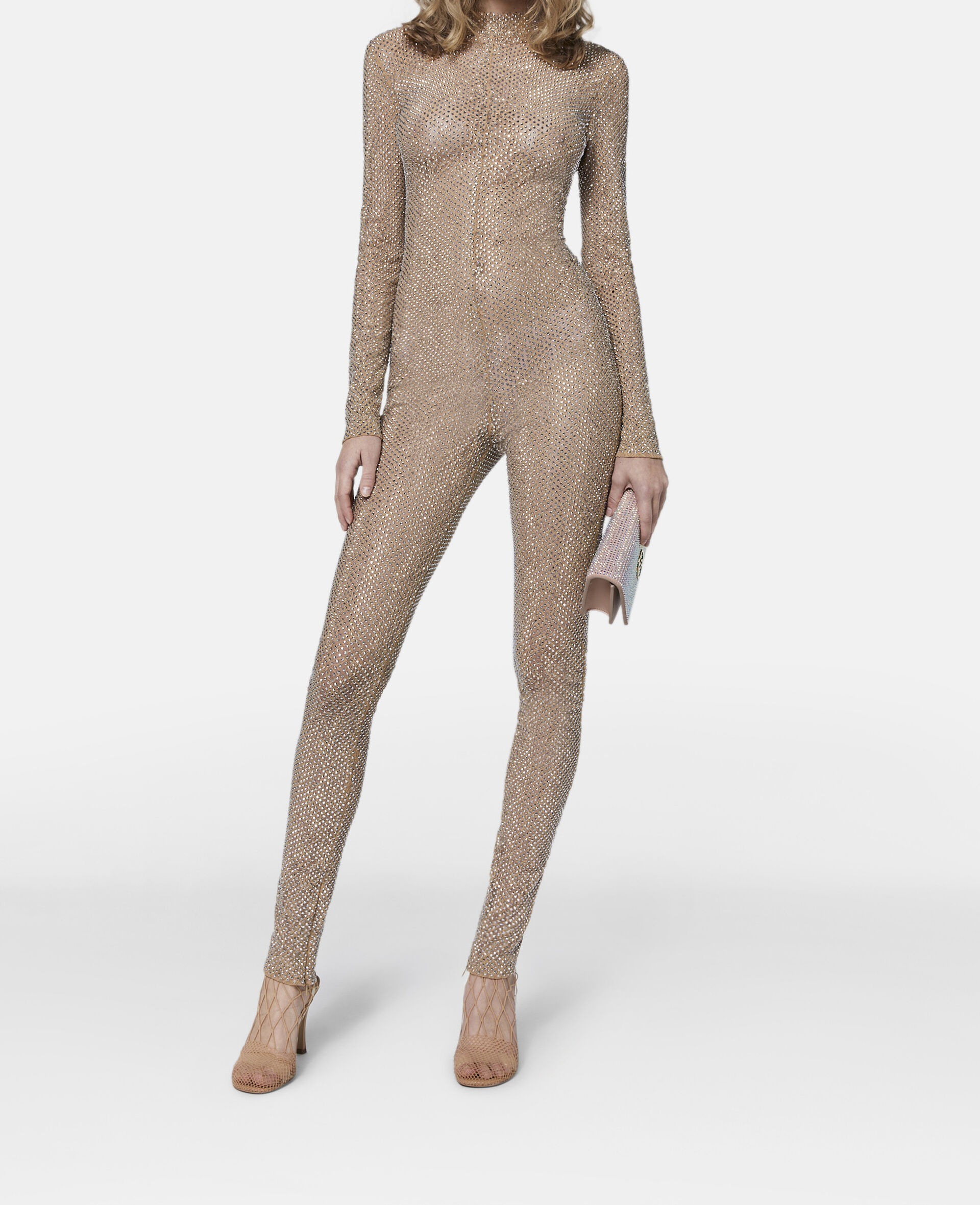 Body en dentelle diamantee-Beige-large image number 0