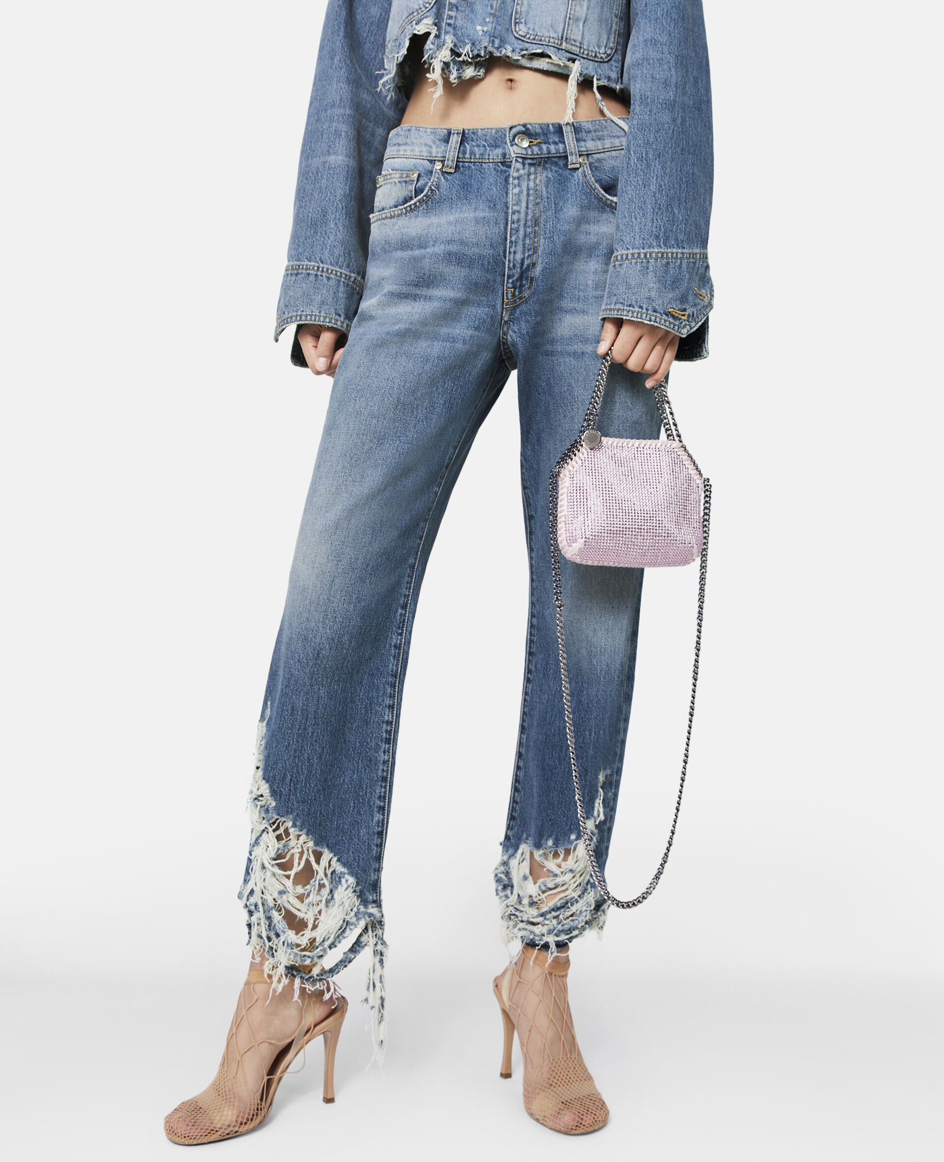 Falabella Crystal Mini Shoulder Bag-Pink-medium