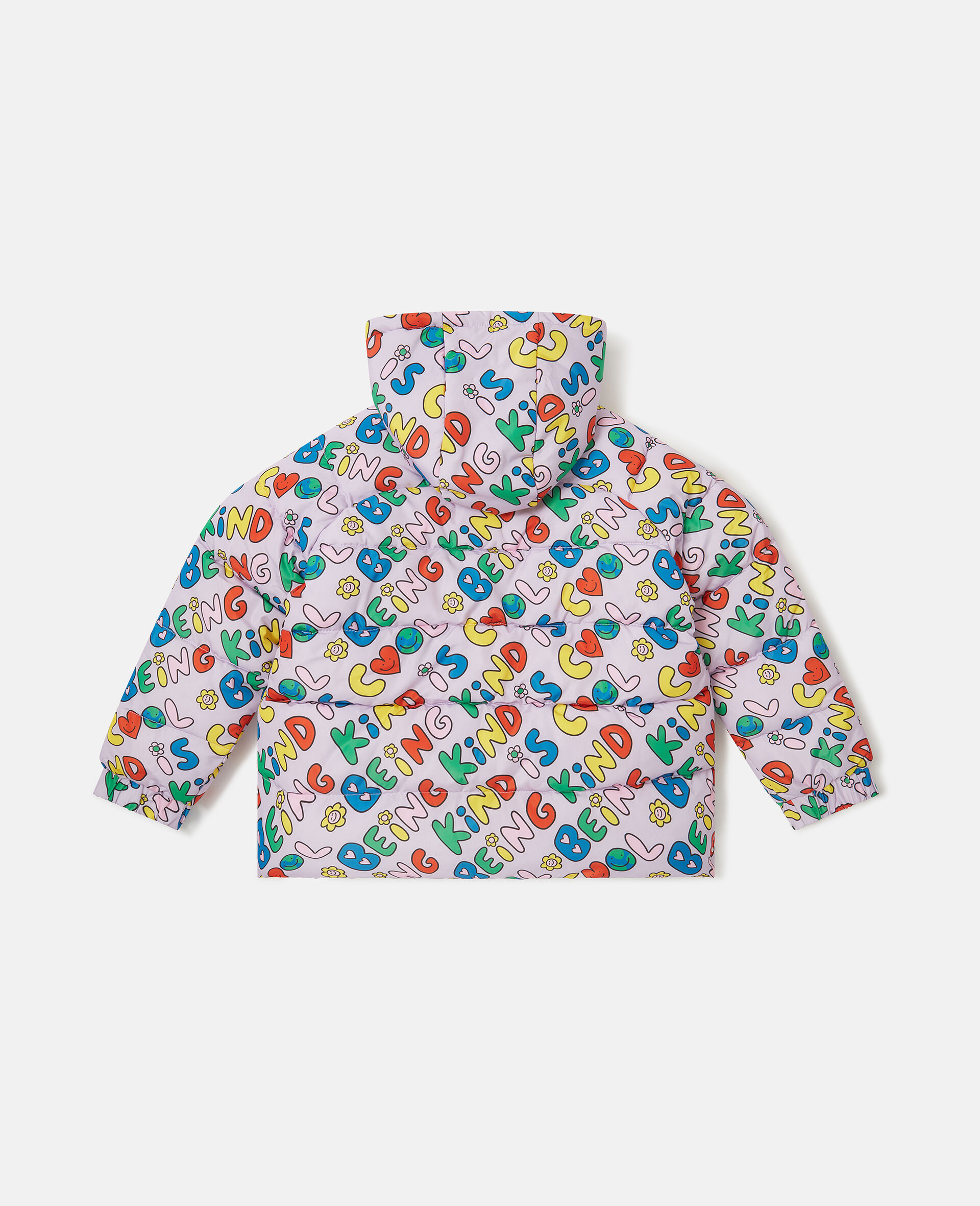 Earth Friends Text Print Raincoat-Purple-large image number 2