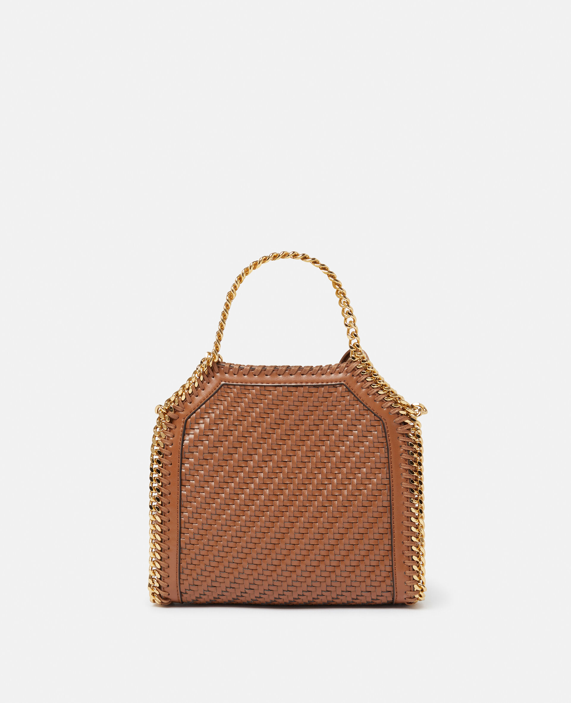 Petit cabas tisse Falabella-Marron-large image number 3