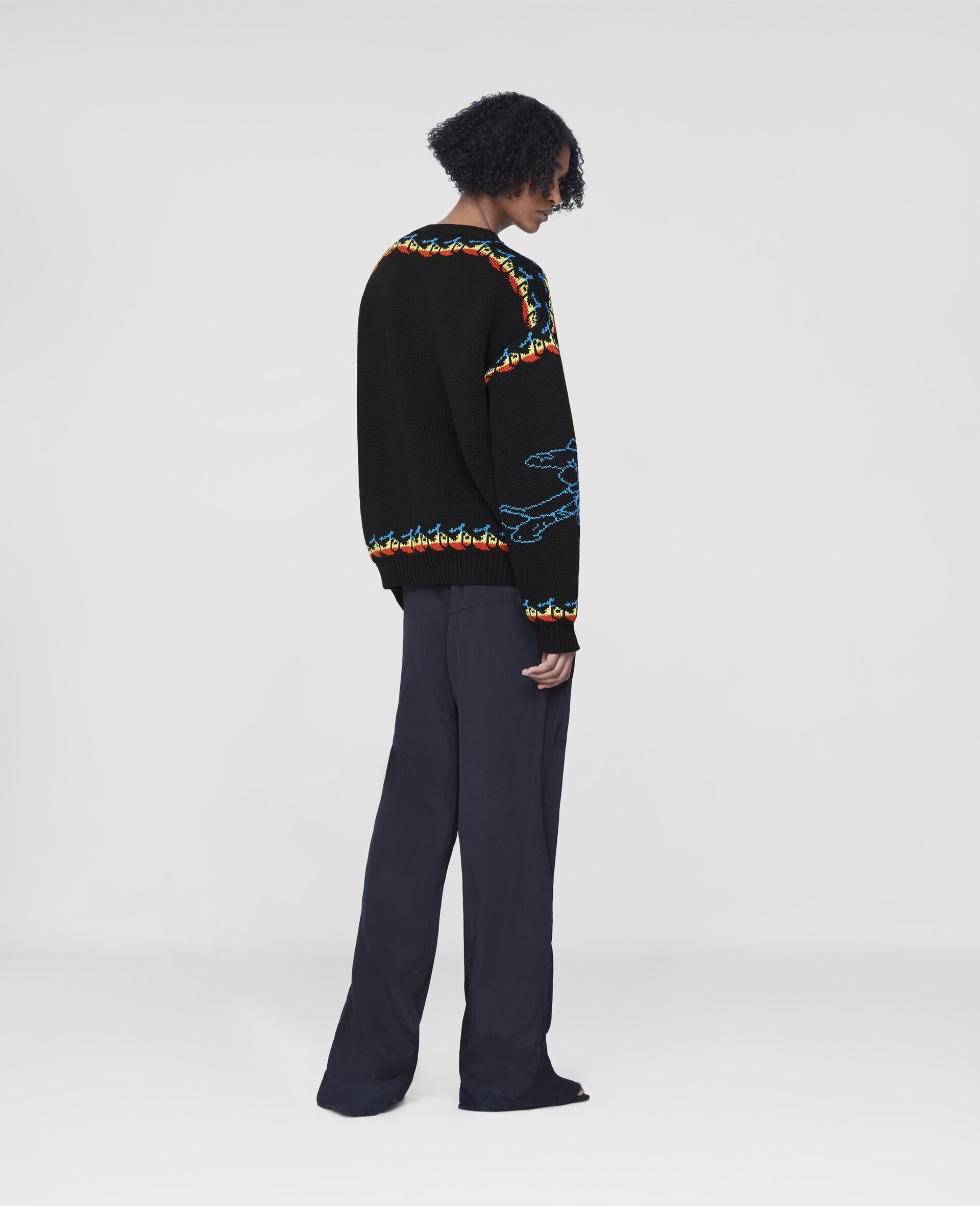 Fantasia Rainbow Mickey Knit Sweater-Black-large image number 2