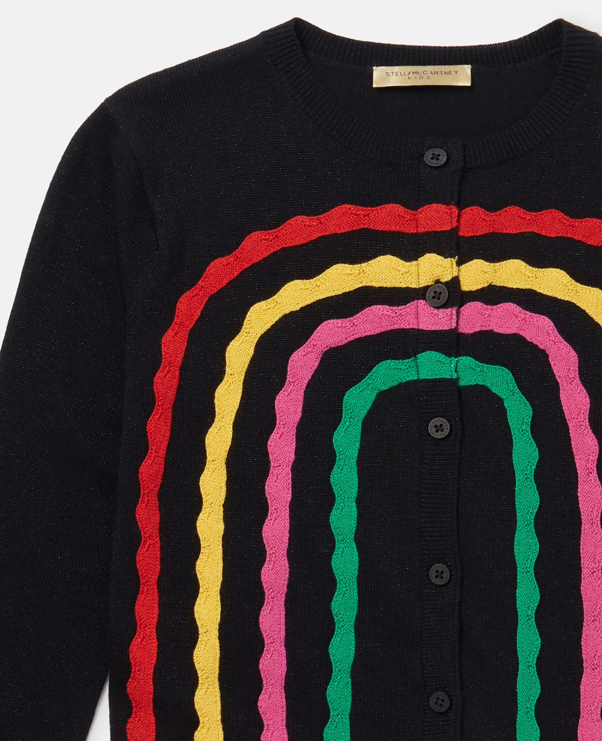 Rainbow Arch Cardigan-Black-large image number 1