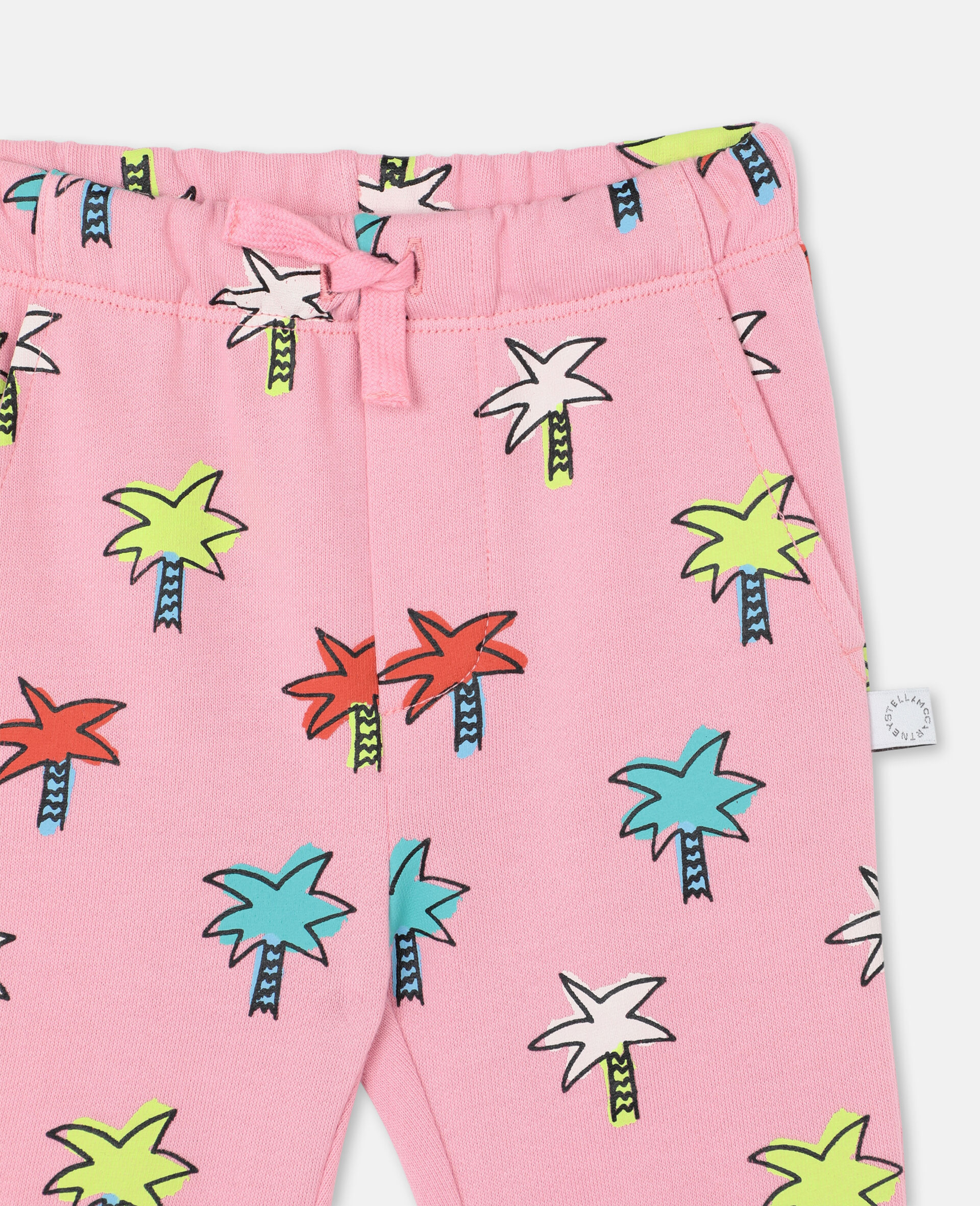 Doodly Palms Cotton Joggers -Pink-large image number 1