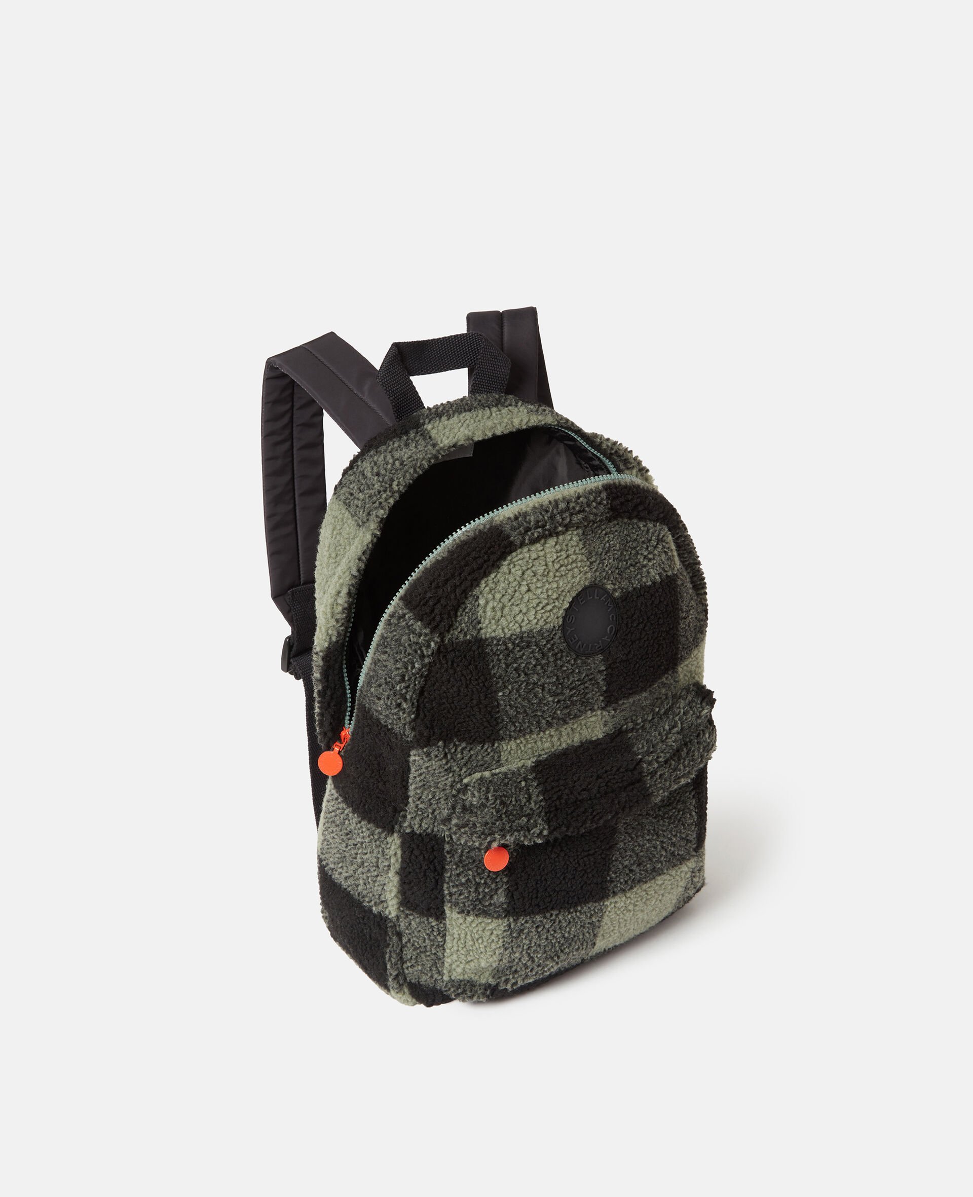 Check Print Backpack-Green-large Check Print Backpack-Green-large image number 3