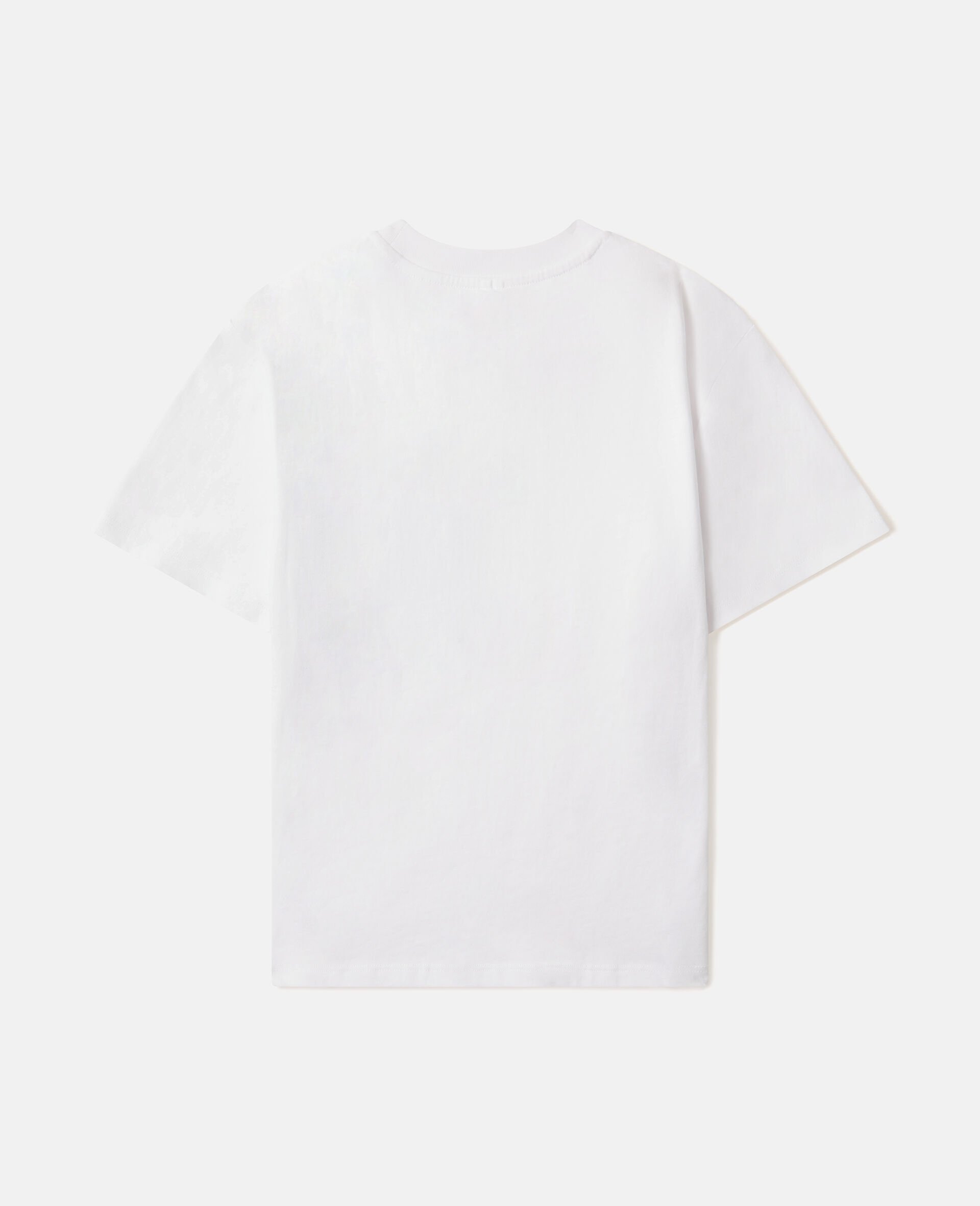 S-Wave Logo Motif T-Shirt-White-large image number 2