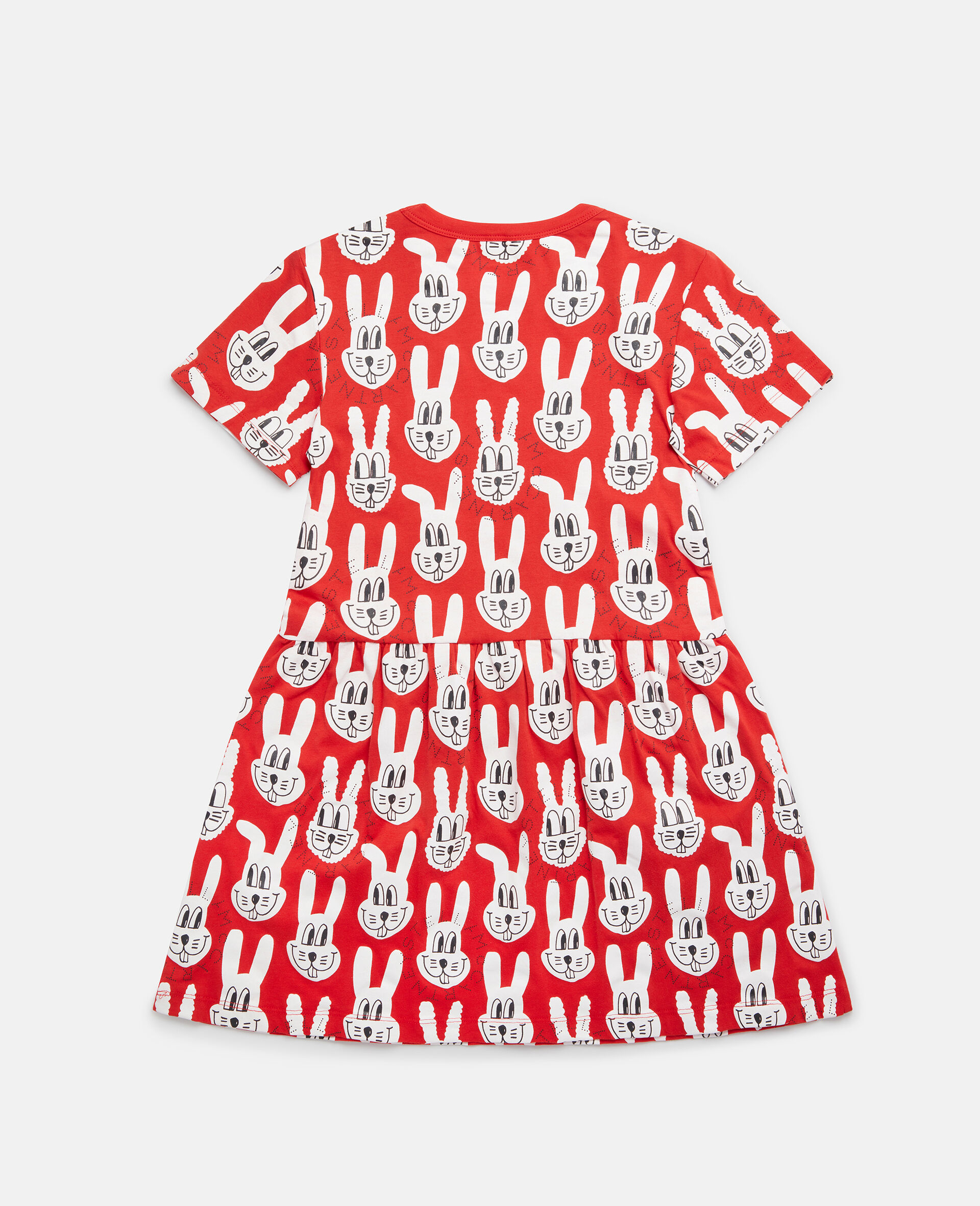 Rabbit Print Jersey Dress-Pink-large image number 2
