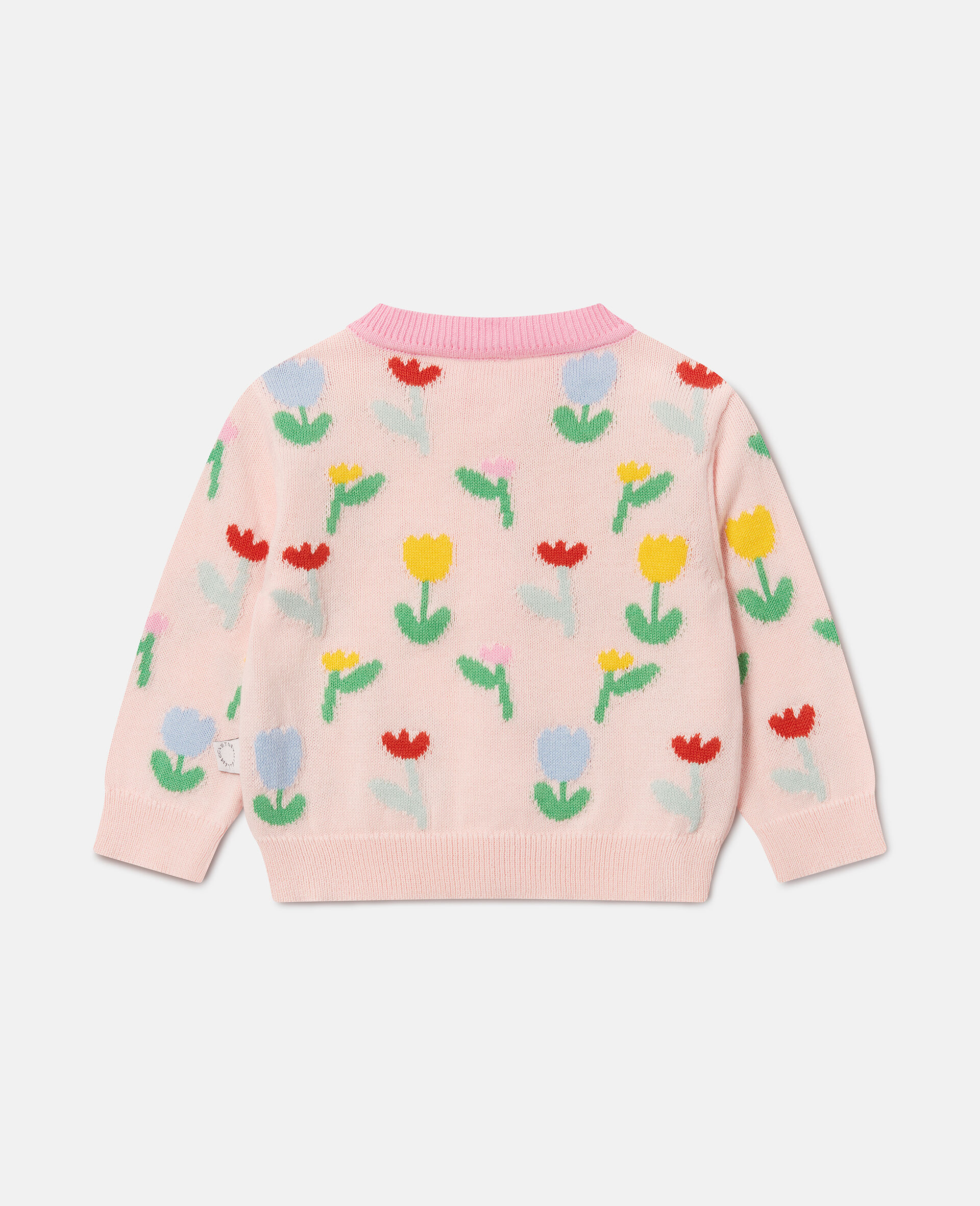 Floral Print Cardigan-Pink-large image number 2