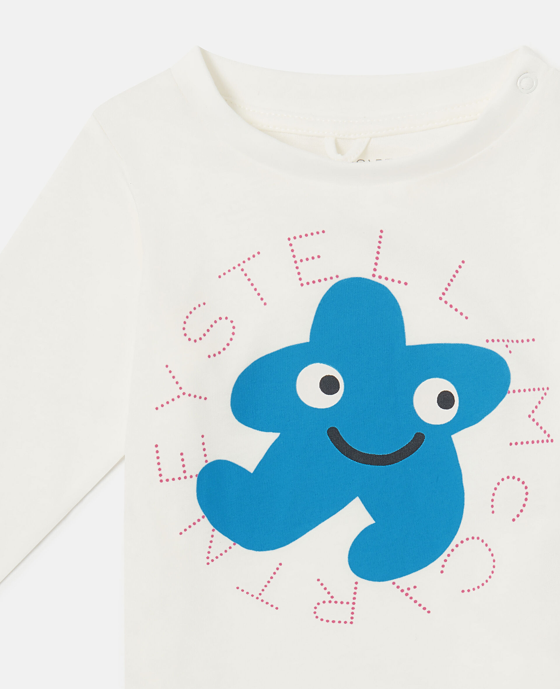 Haut graphique a manches longues avec etoile-Blanc-medium