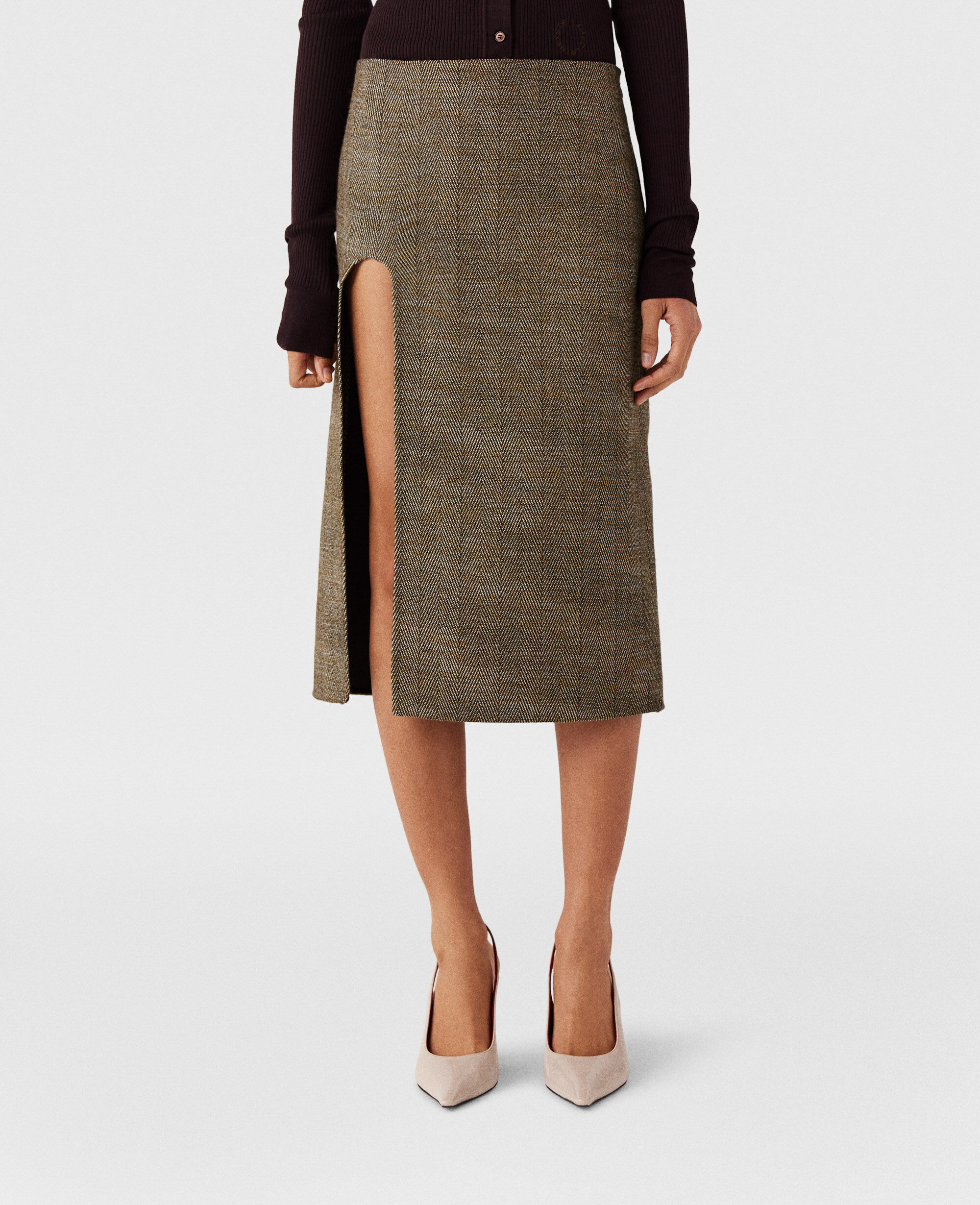 Women s Skirts Midi Denim Vegan Leather Stella McCartney US