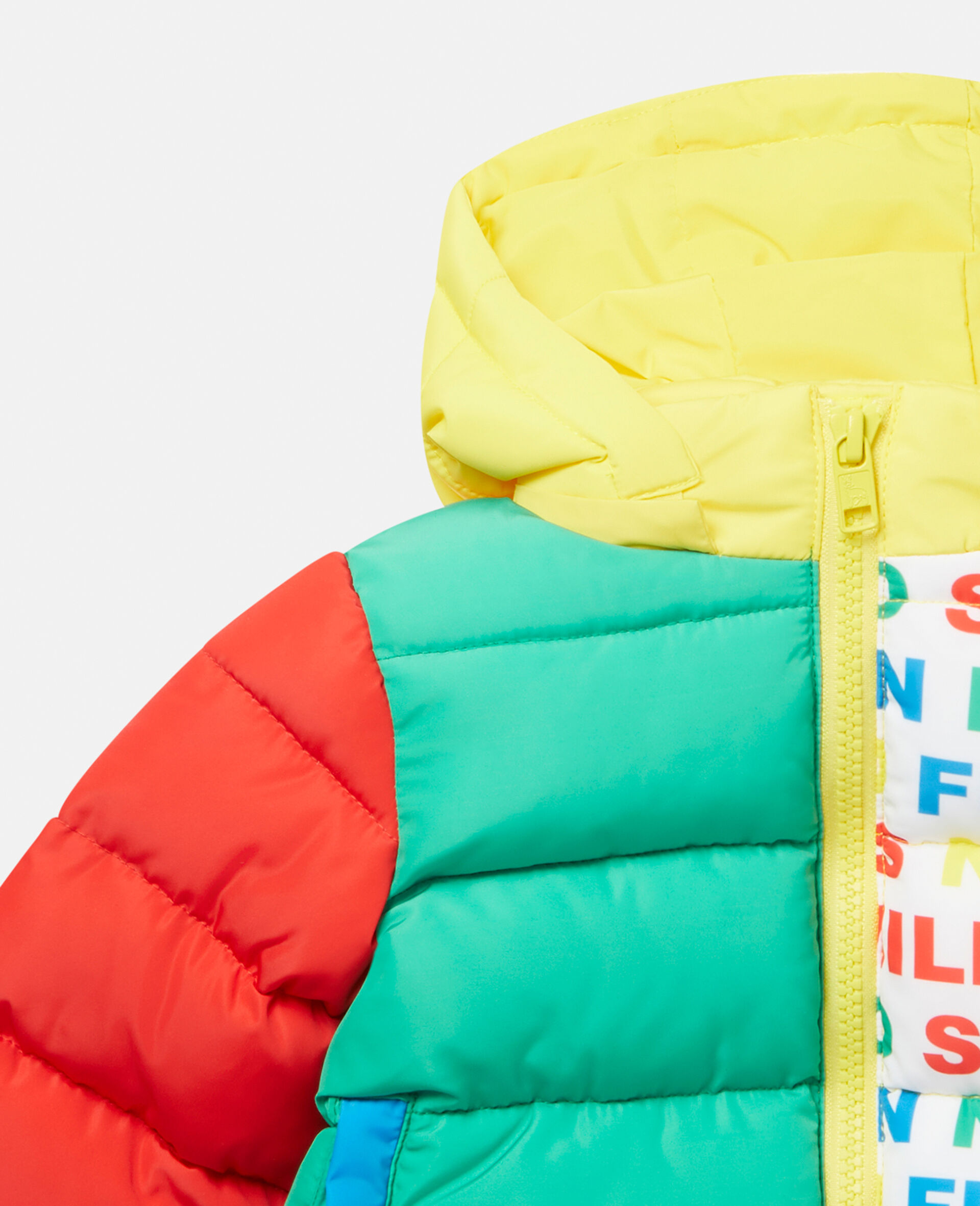 No Smiles No Fun Colourblock Puffer Jacket-Multicolour-large image number 1