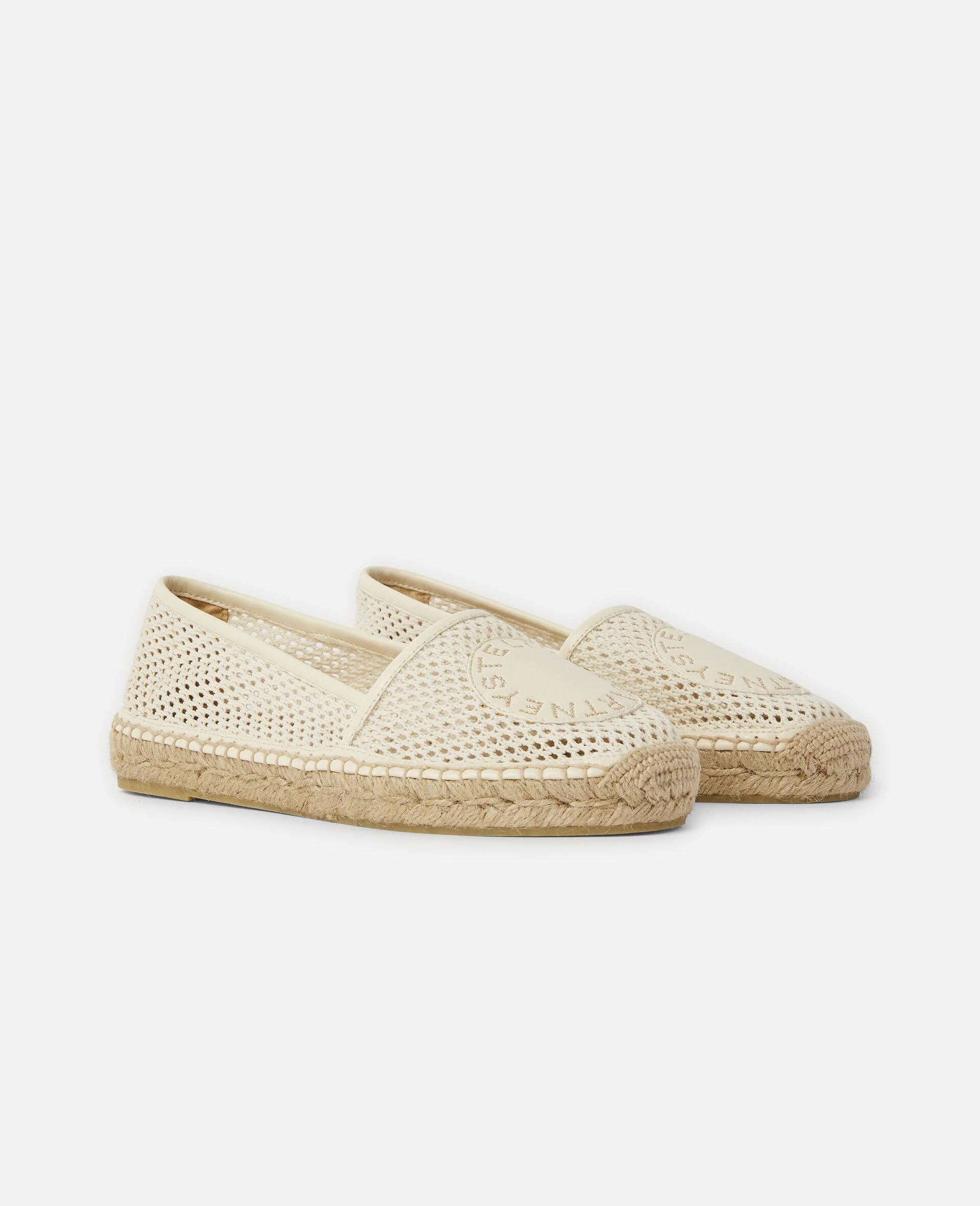 Selene Woven Mesh Logo Espadrilles -Black-large Selene Woven Mesh Logo Espadrilles -Black-large image number 1