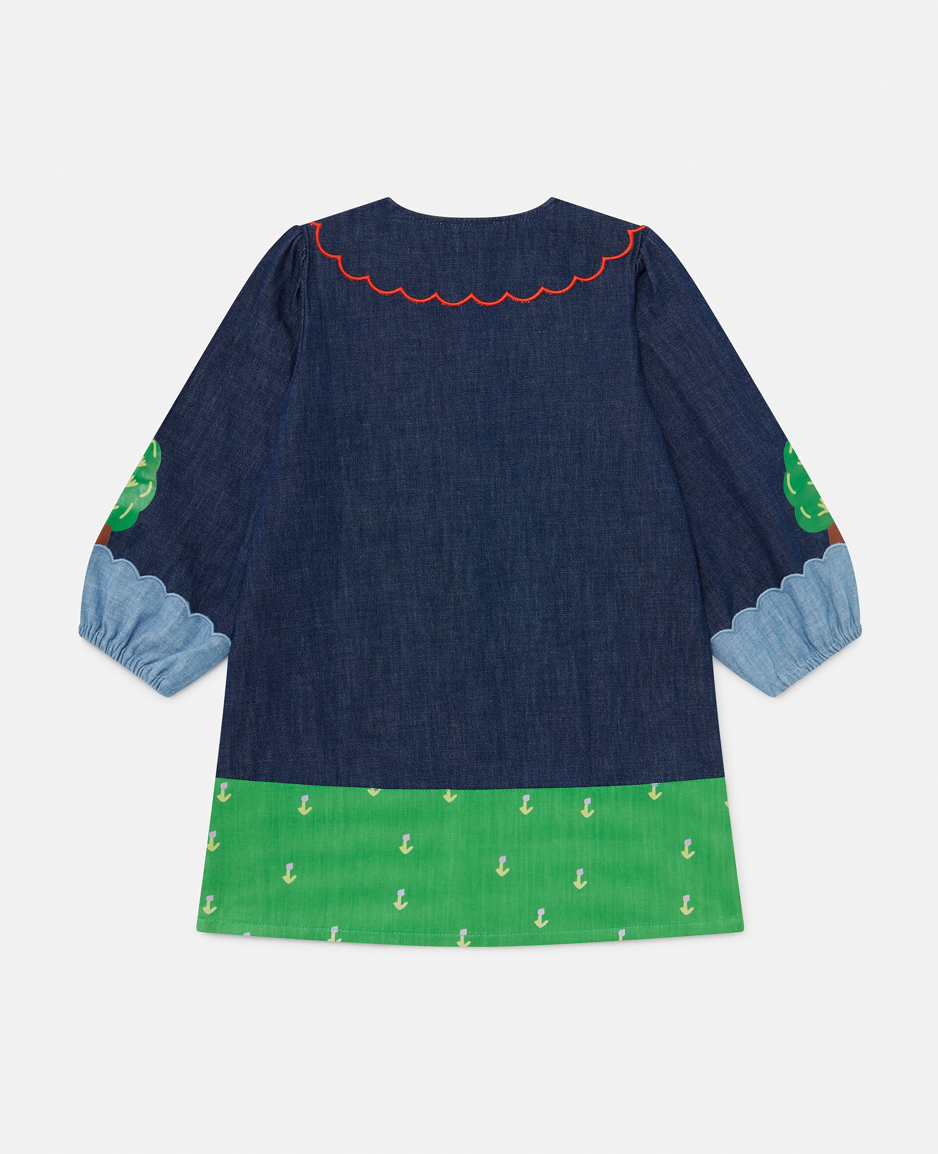 Farmyard Appliqué Long-Sleeve Dress -Multicolour-large Farmyard Appliqué Long-Sleeve Dress -Multicolour-large image number 1