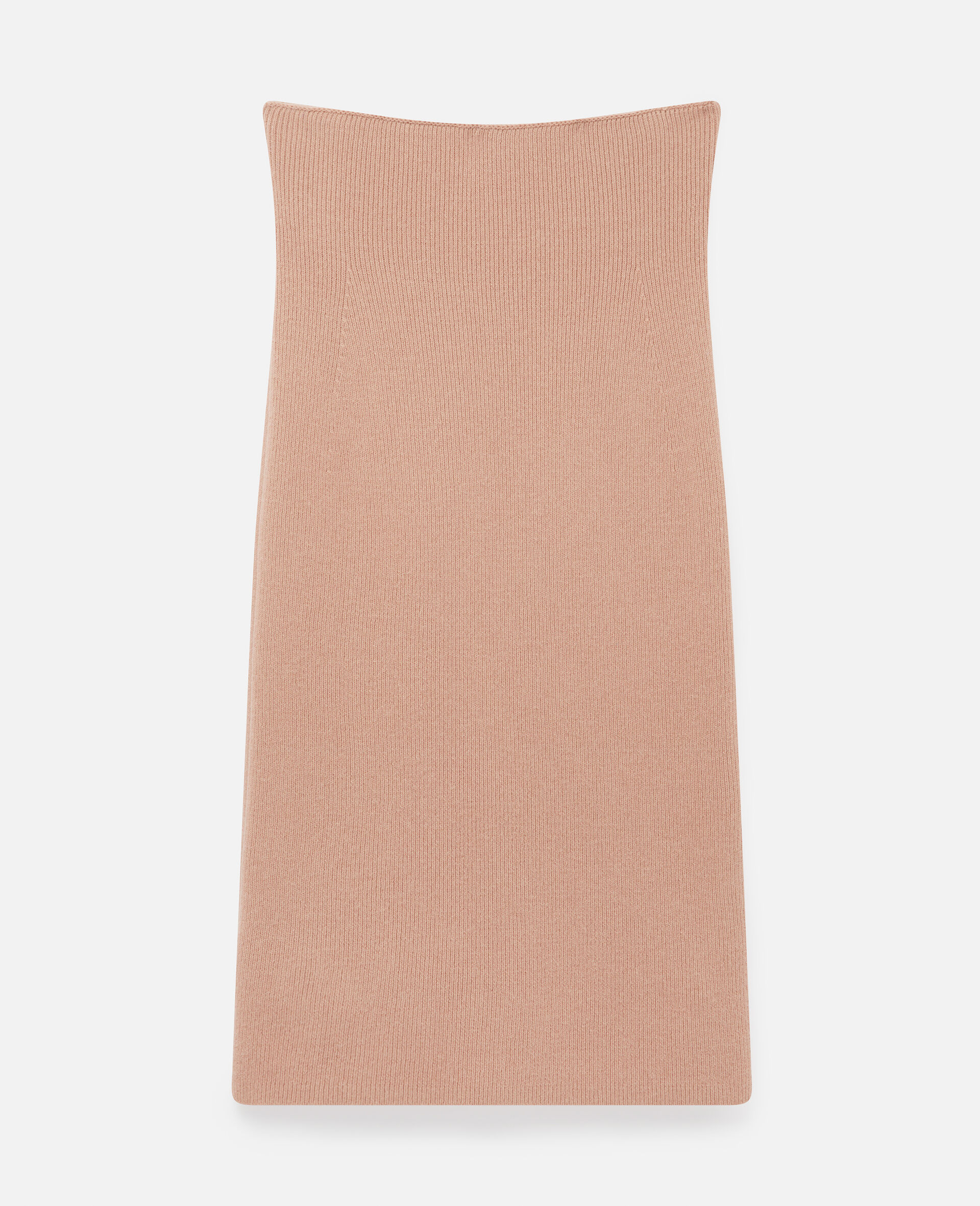 Corset Cut Wool Midi Skirt-Pink-large