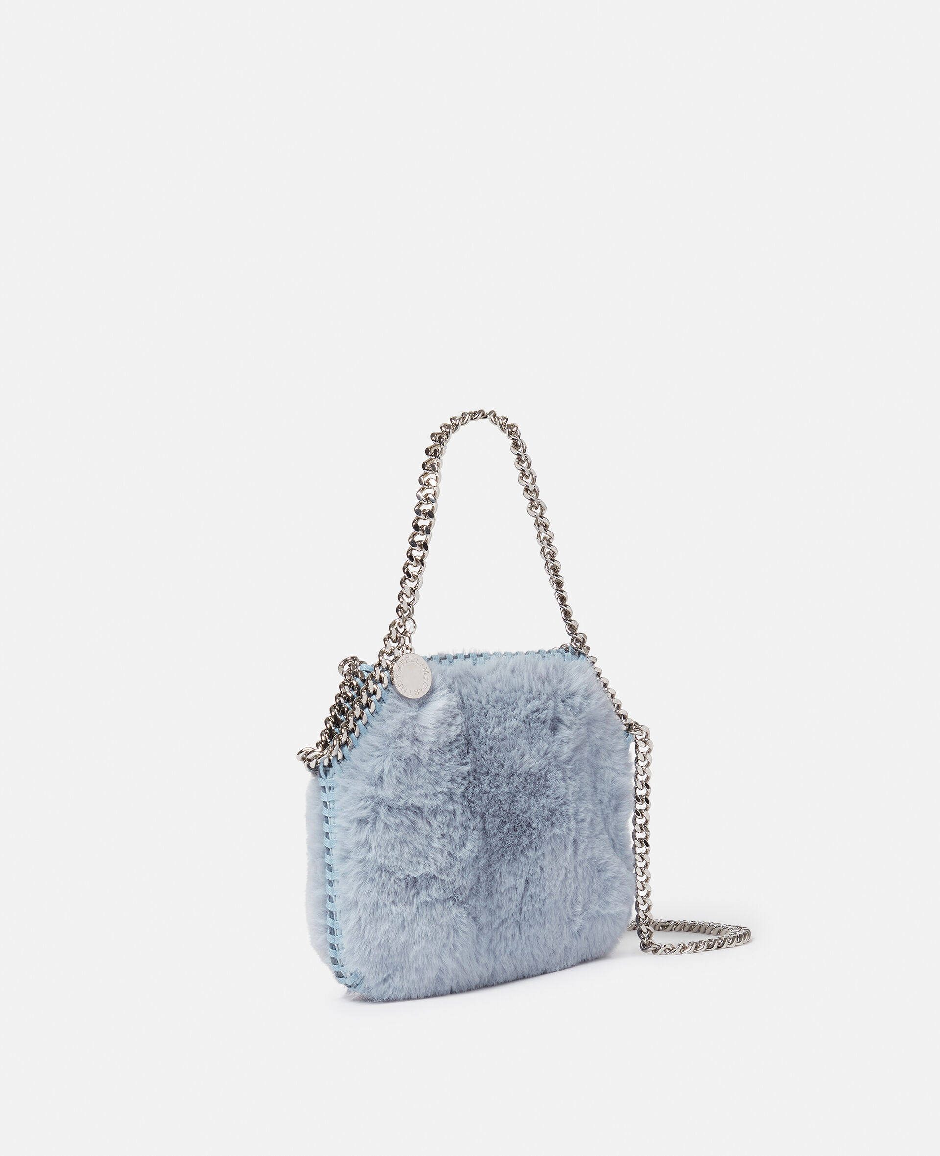 Mini Tote Bag Falabella aus Kunstpelz-Blau-large image number 2