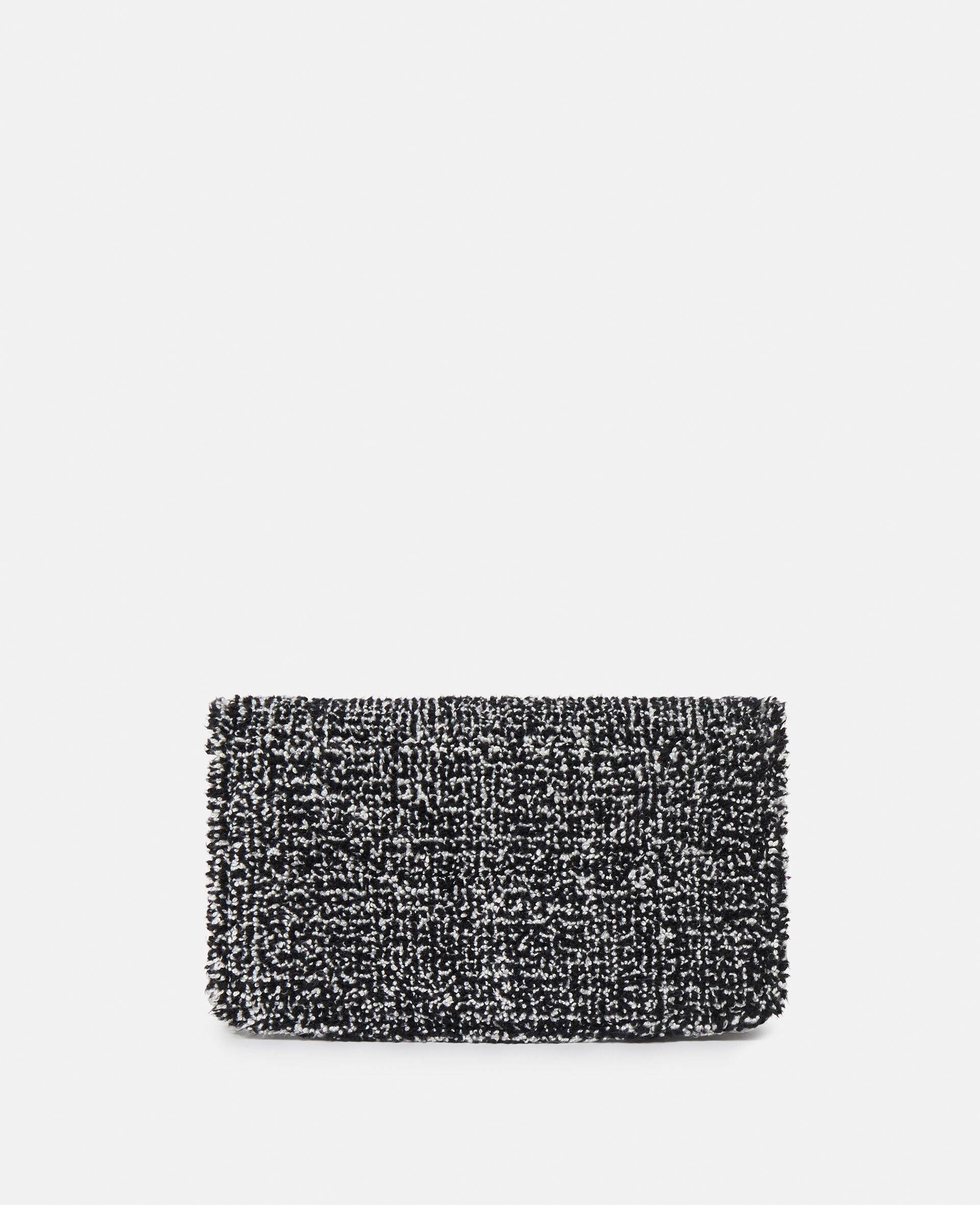 S-Wave Padded Tweed Wallet on Strap-Black-large image number 4