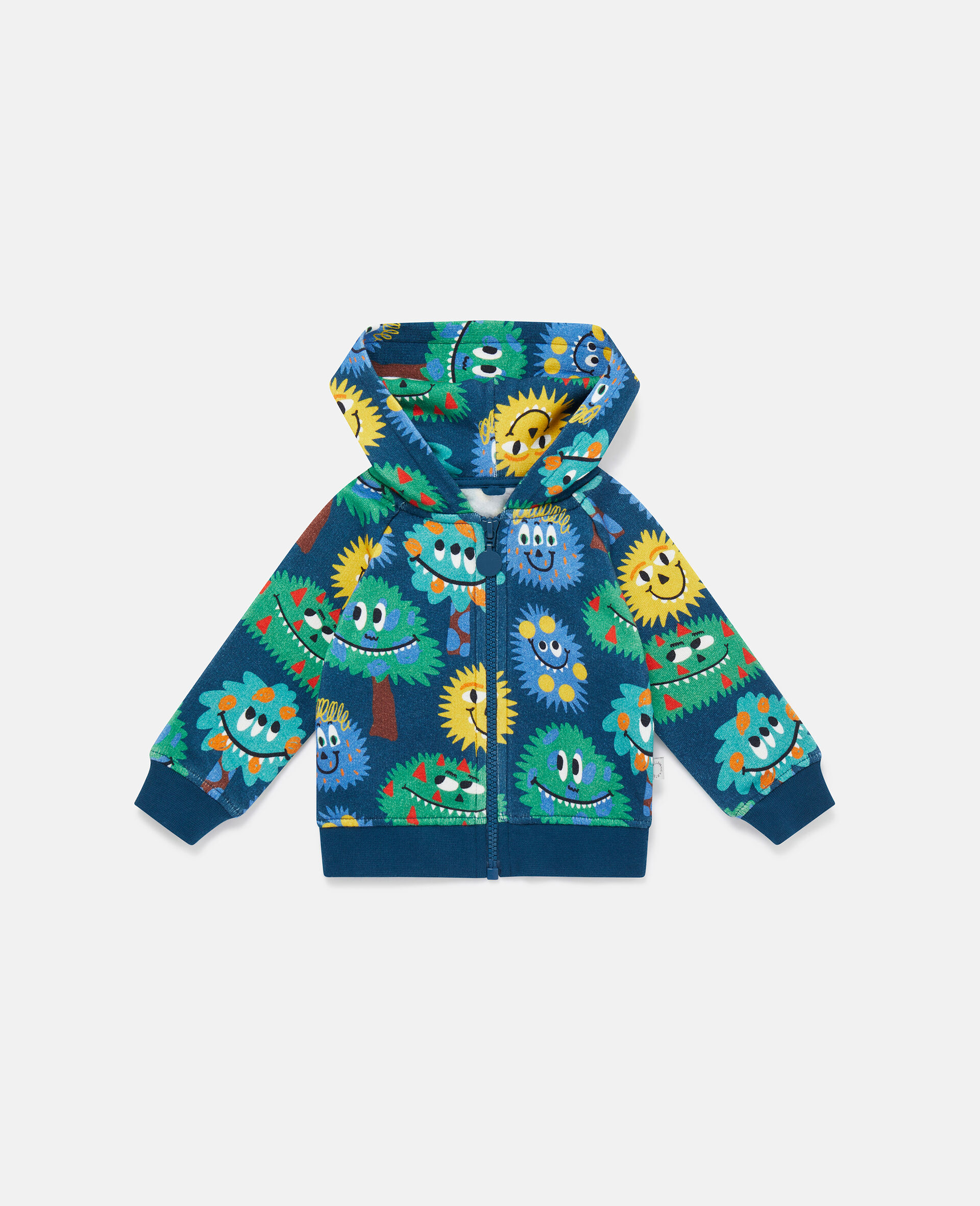 モンスタープリント ジップ パーカー-ピンク-large image number 0