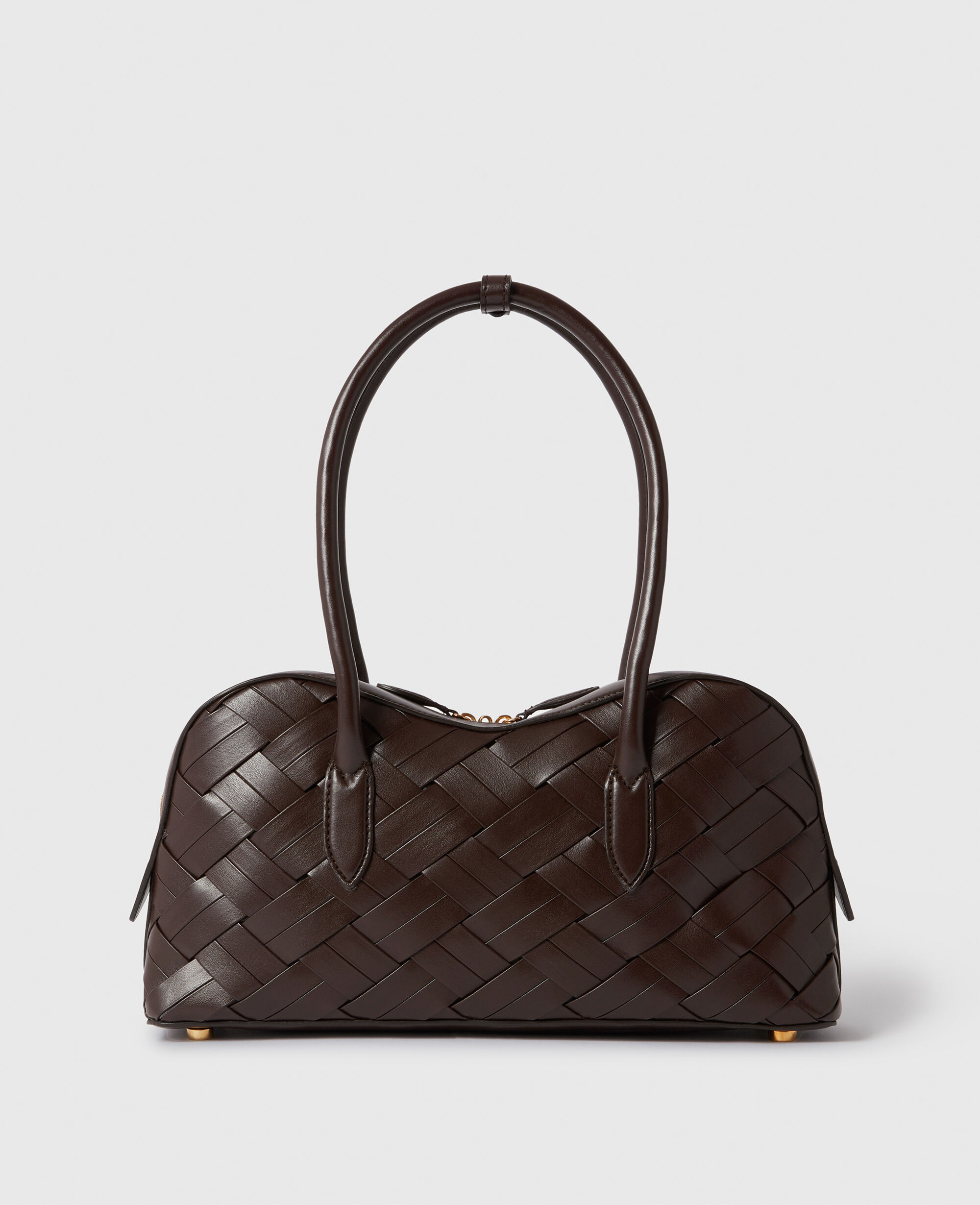 Women Chocolate Stella Ryder Woven Shoulder Bag | Stella McCartney US