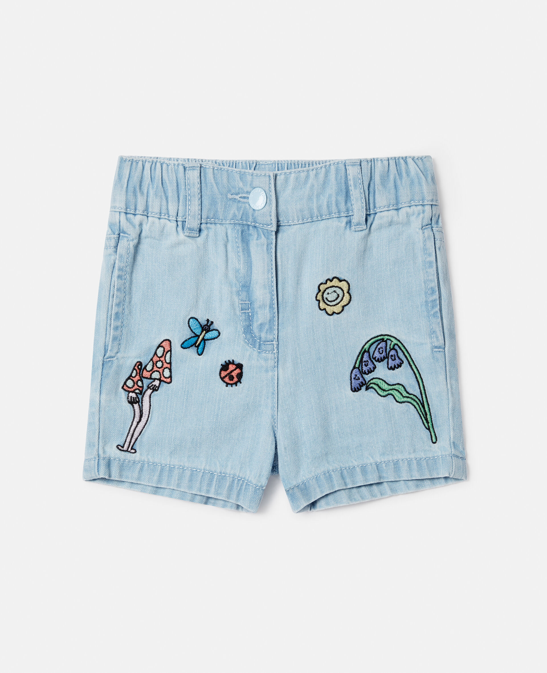 Woodland  Friends Elasticated Denim Shorts -Blue-medium