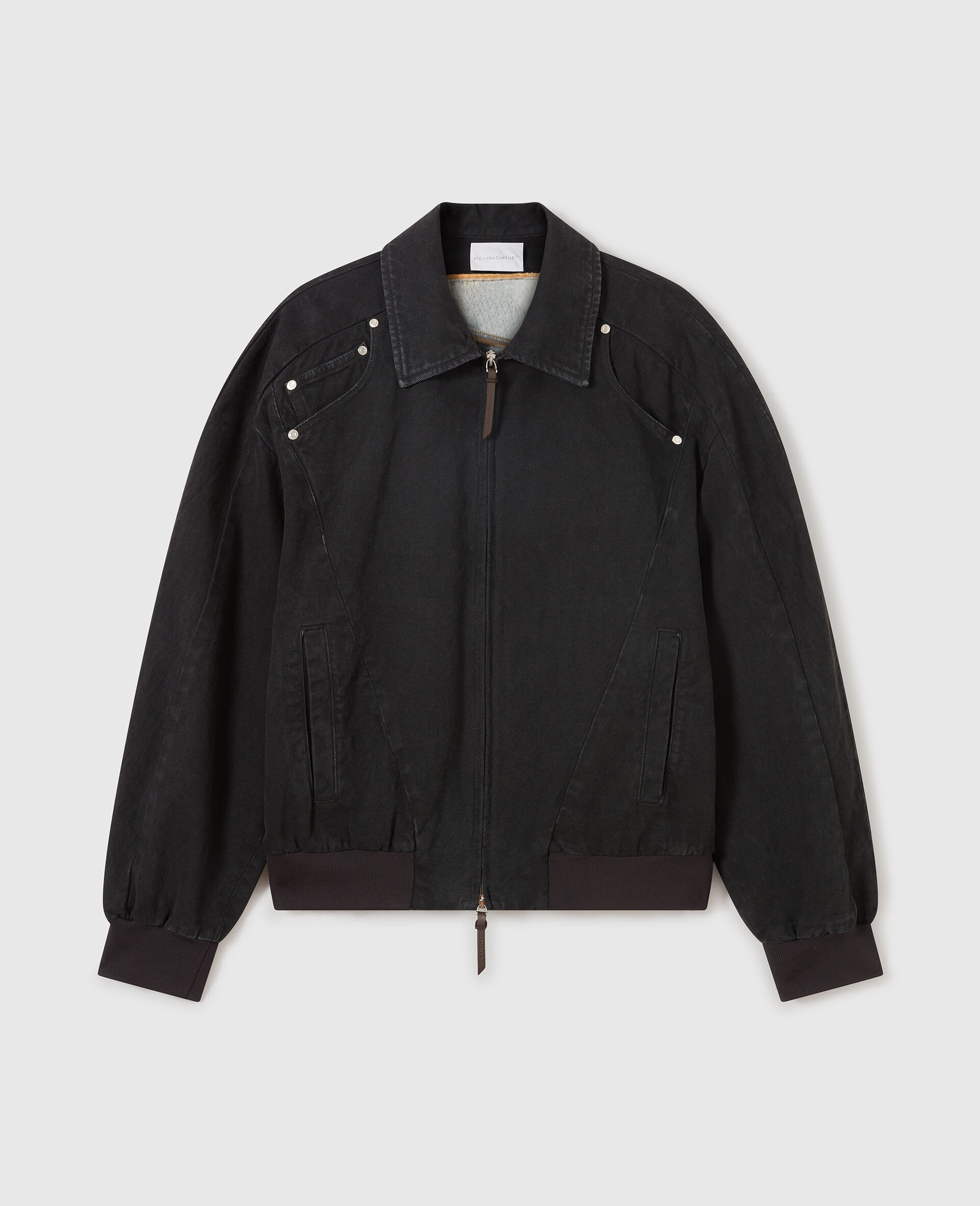 Patchwork Denim Jacket-Blue-large image number 0