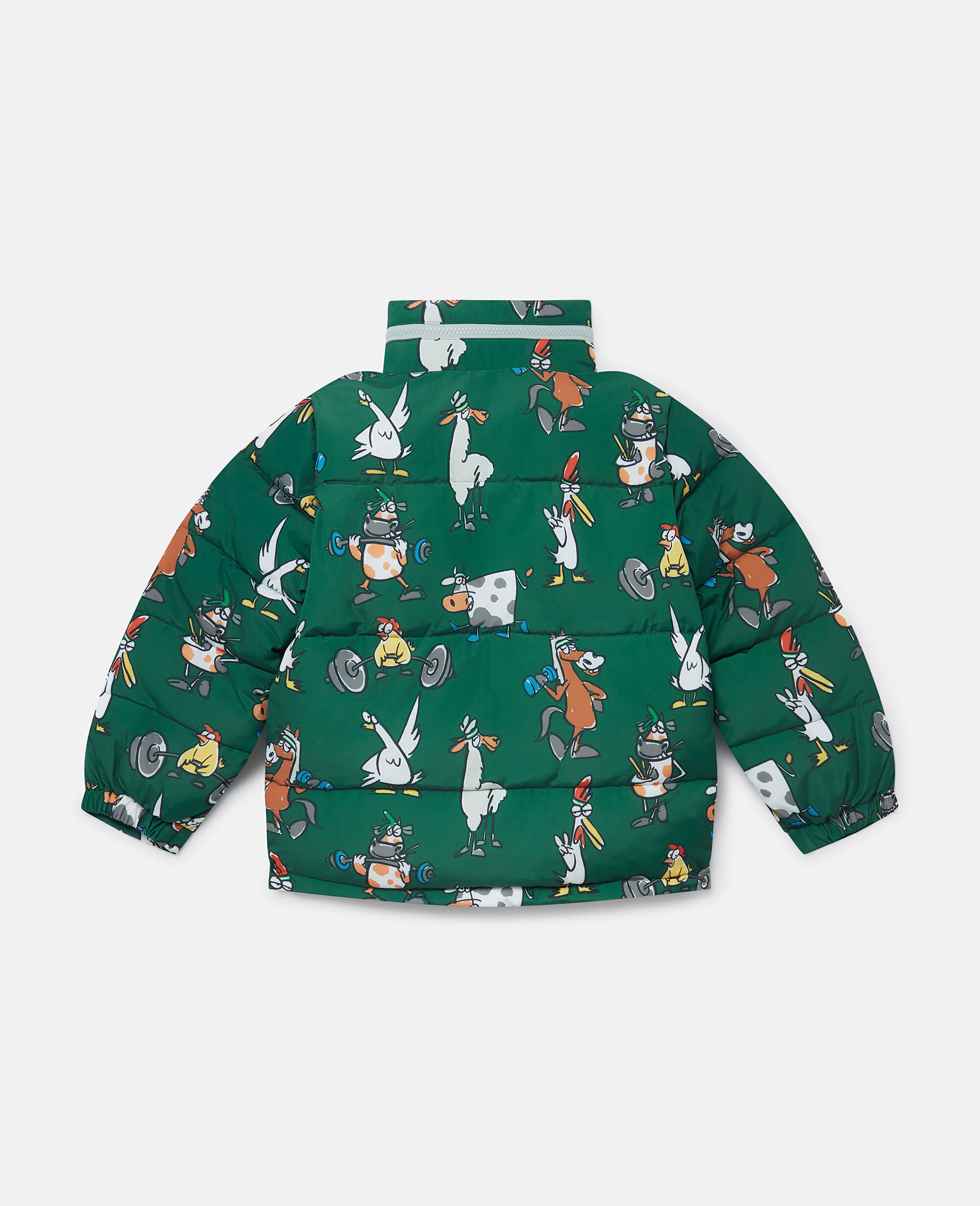 Women Multicolour Farmyard Print Puffer Jacket | Stella
