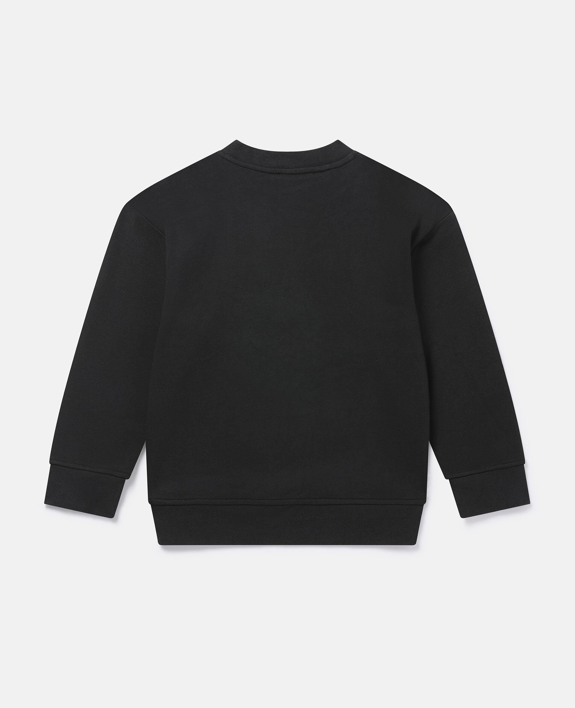 Letter Blocks Print Sweatshirt-Black-large Letter Blocks Print Sweatshirt-Black-large image number 2