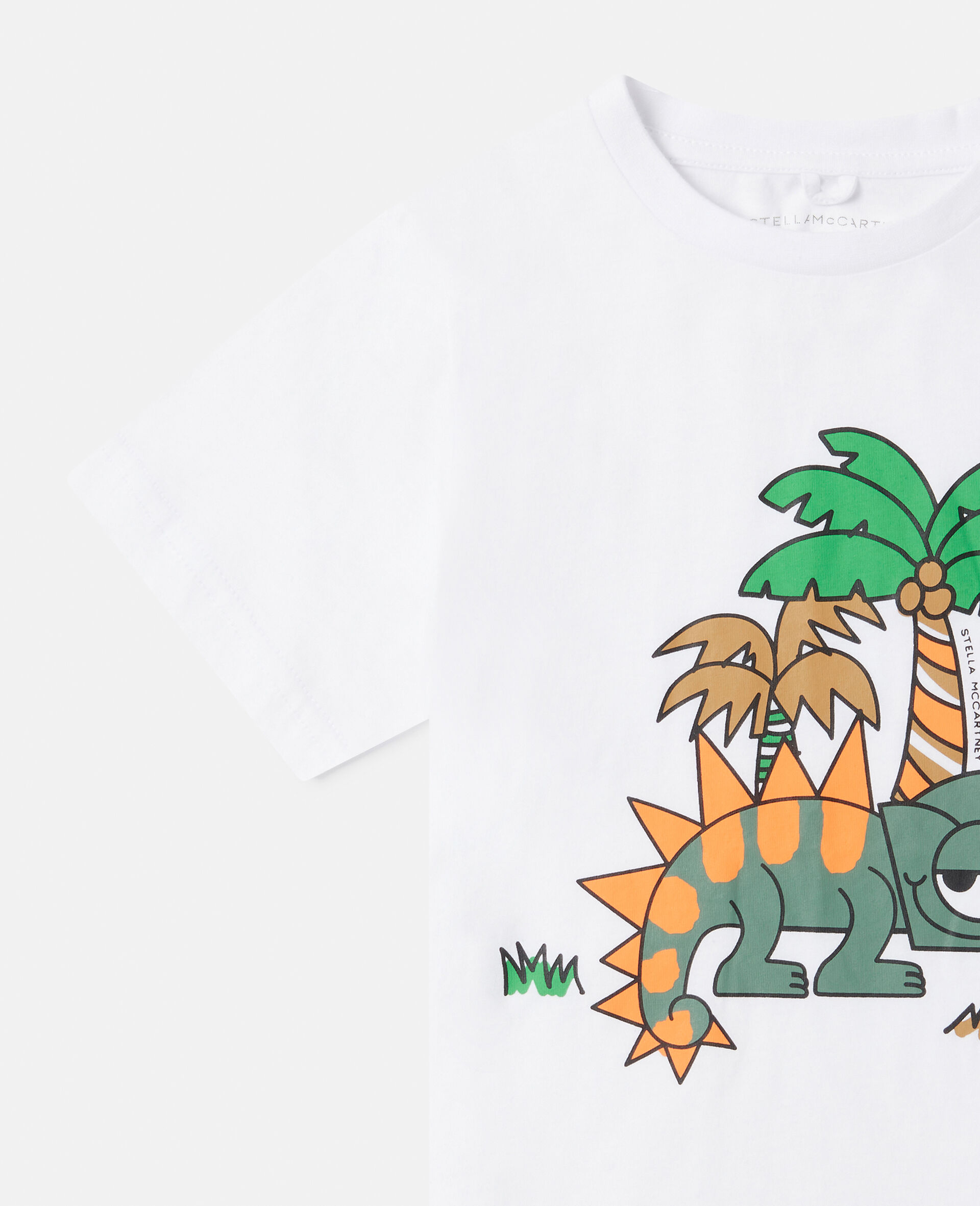 Gecko Motif T-Shirt-White-large image number 1