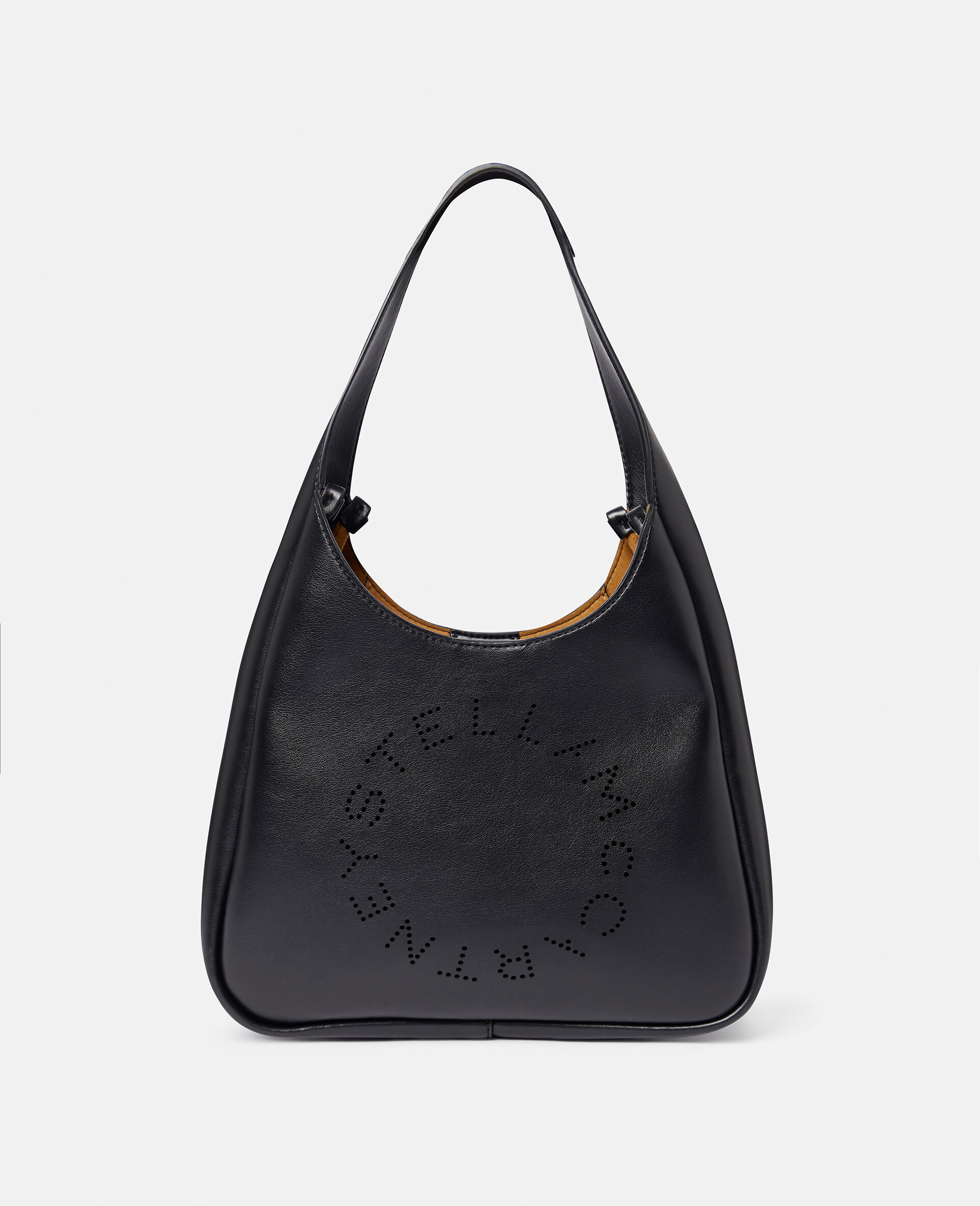 Logo Slouchy Hobo Tote Bag-Black-medium