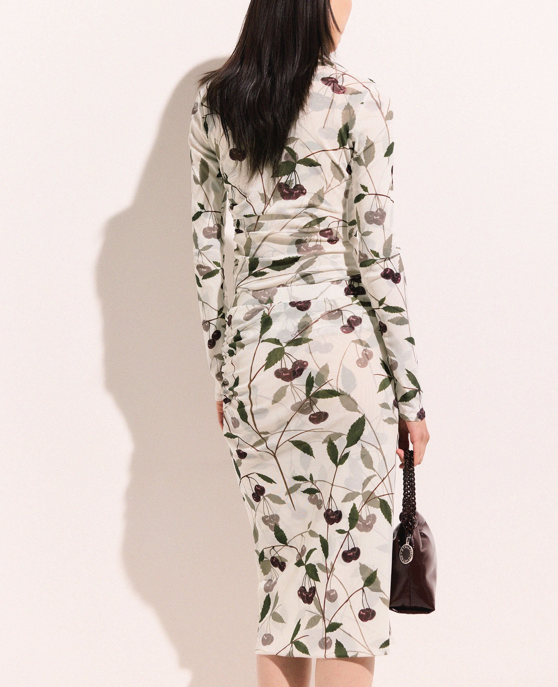 Cherry Print Midi Skirt-Beige-large Cherry Print Midi Skirt-Beige-large image number 3