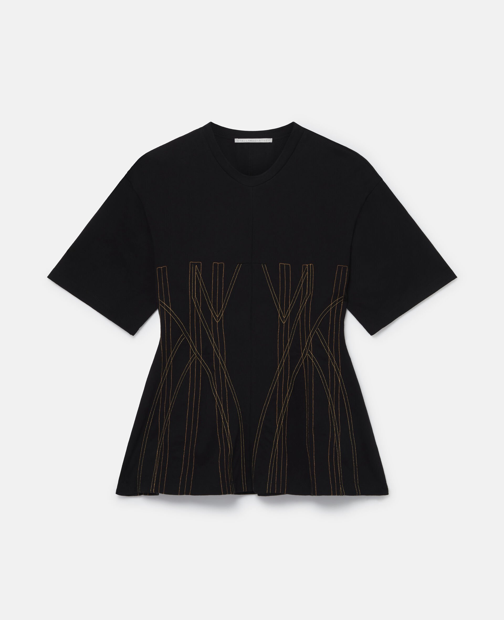 コルセット エンブロイダリー トップ-ブラック-large image number 0