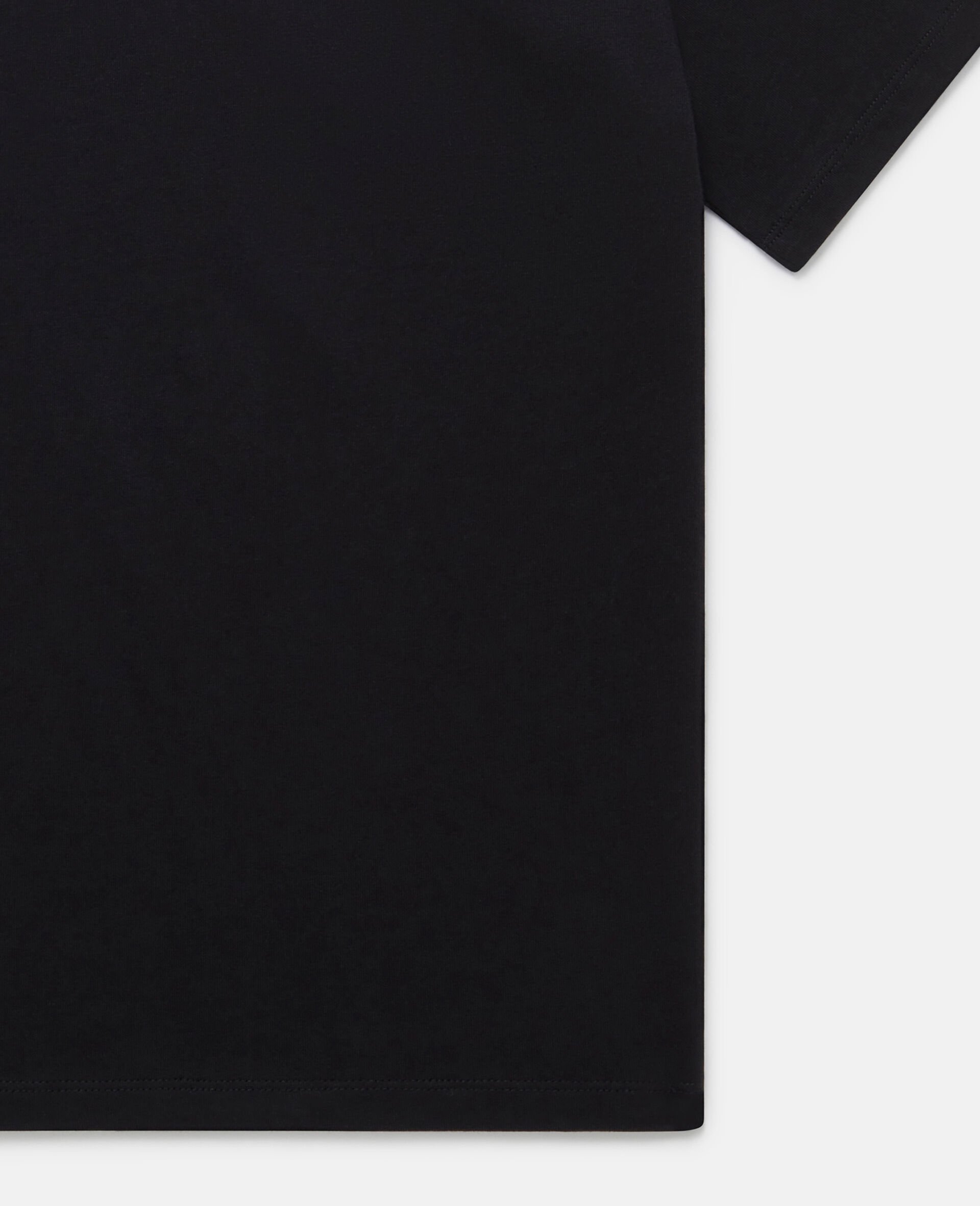 Logo Pumpkin Print T-Shirt-Black-large image number 3