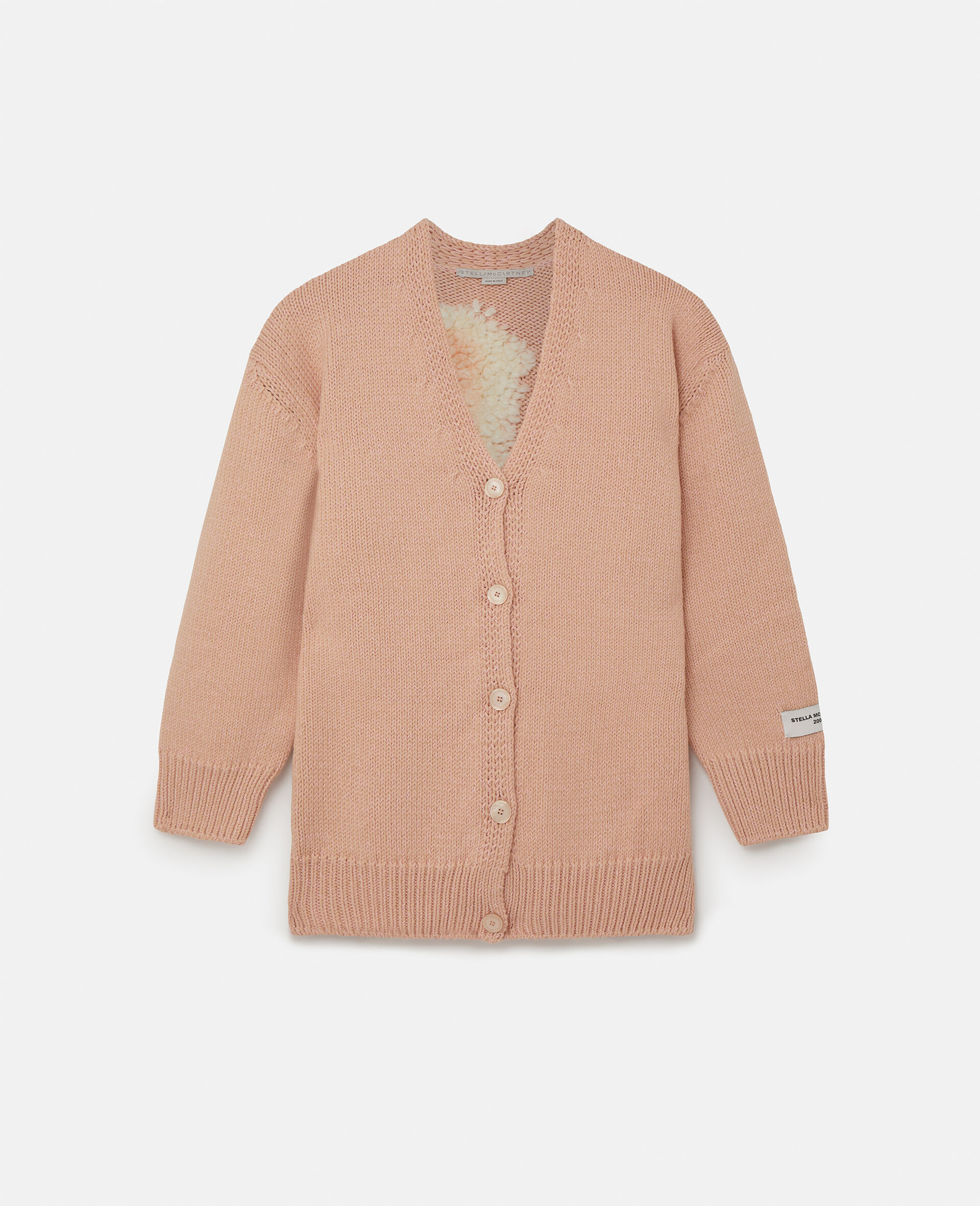 Lunar New Year Rabbit Motif Knitted Cardigan-Pink-large image number 0