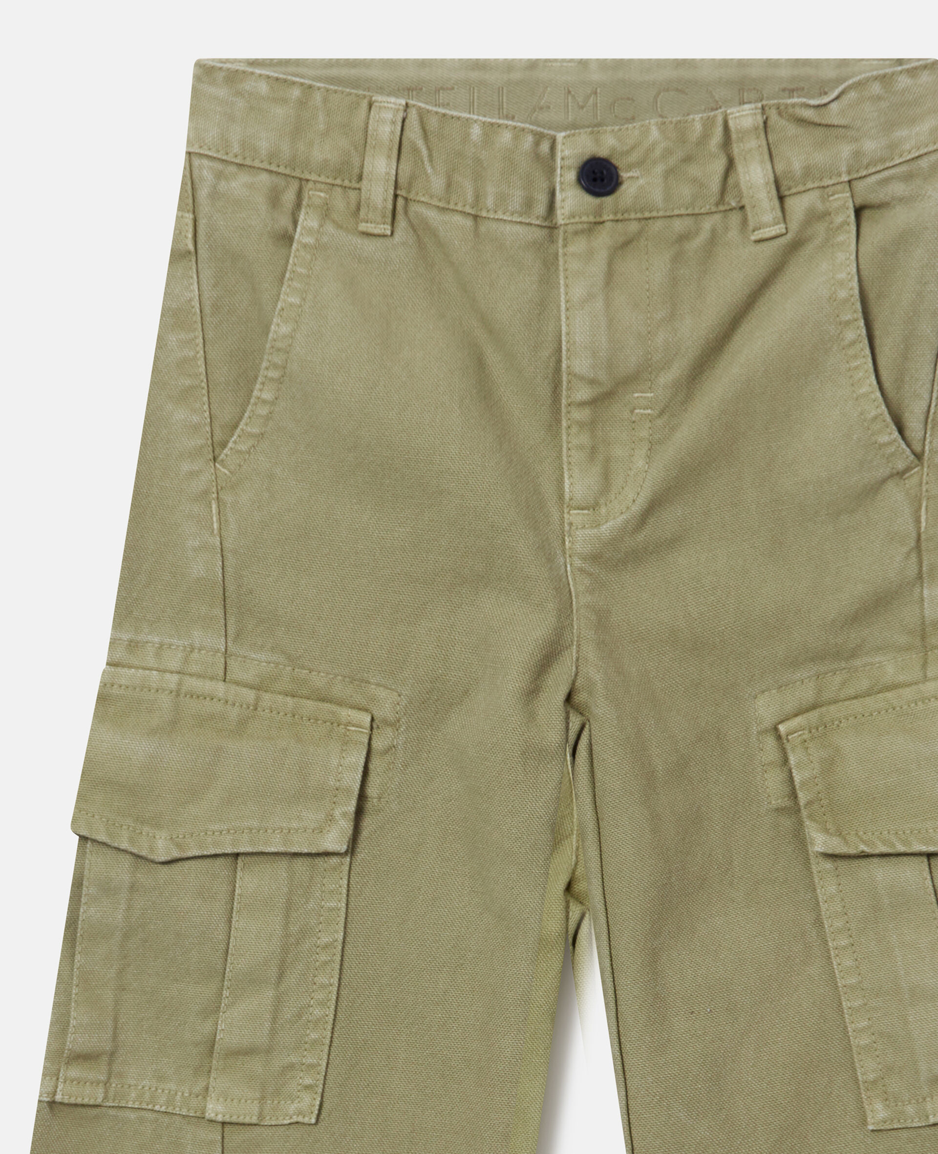 Zip Detail Trousers-Green-medium