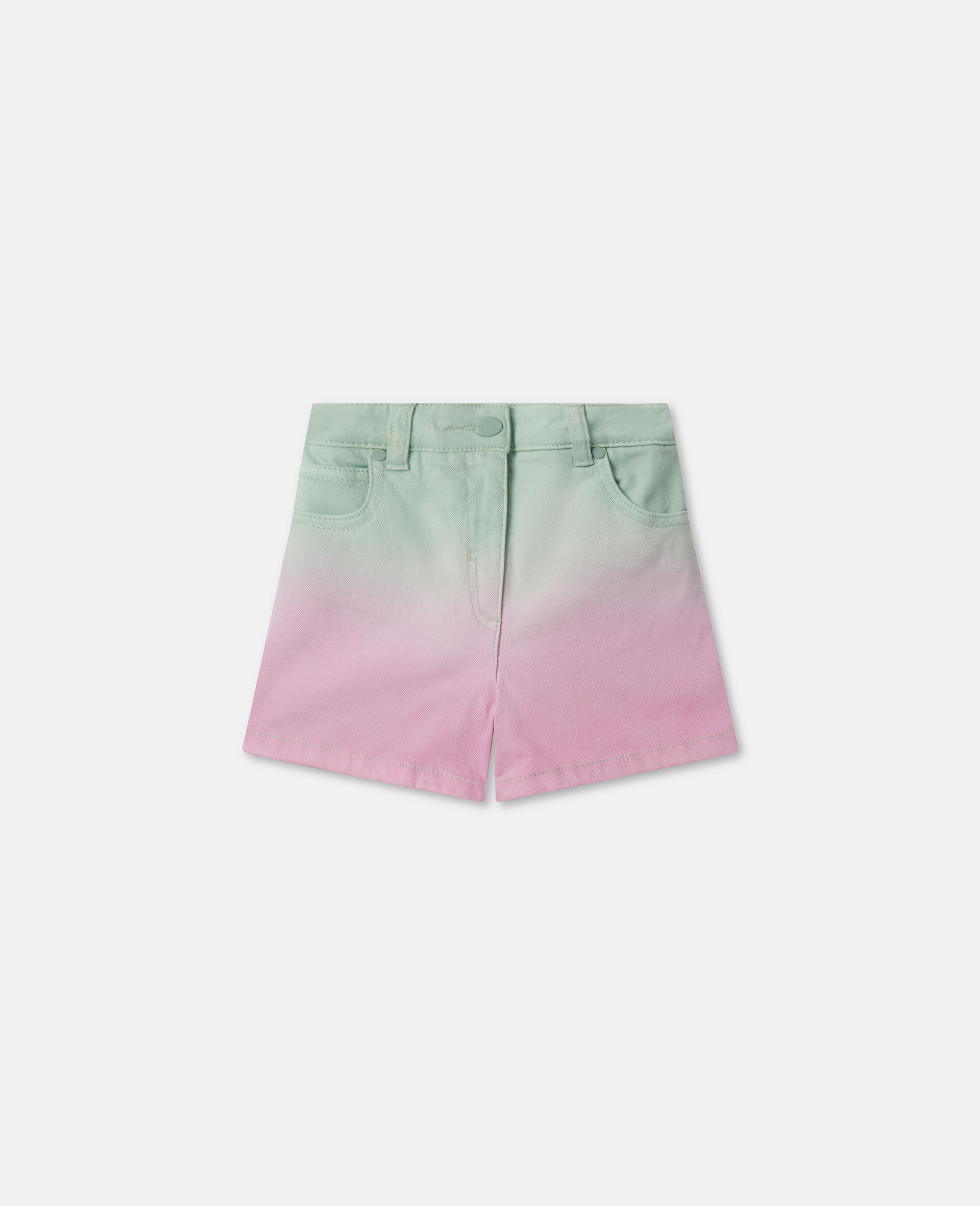 Ombré Denim Shorts-Multicoloured-large image number 0