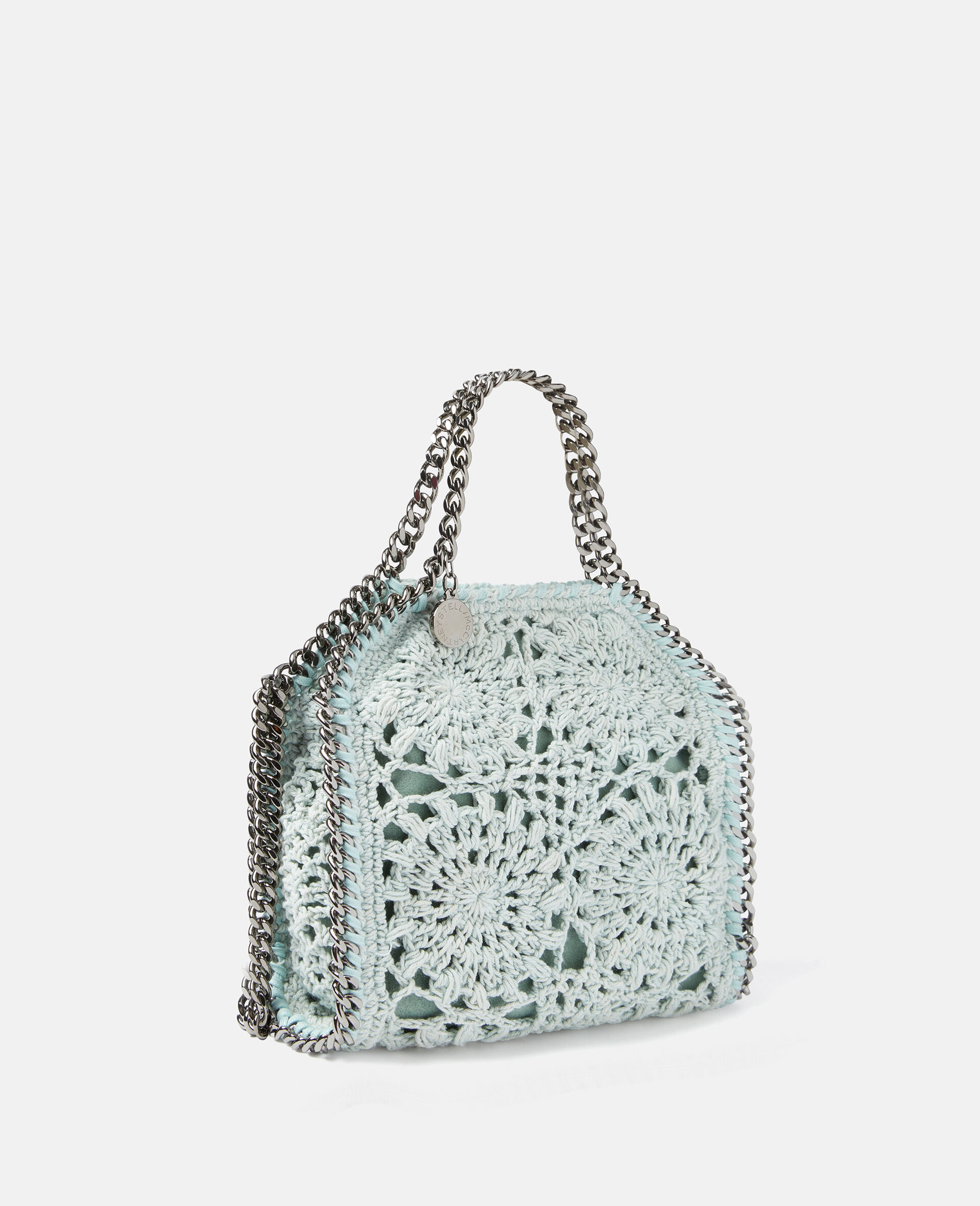 Falabella Cotton Crochet Tiny Tote Bag-Green-large image number 2