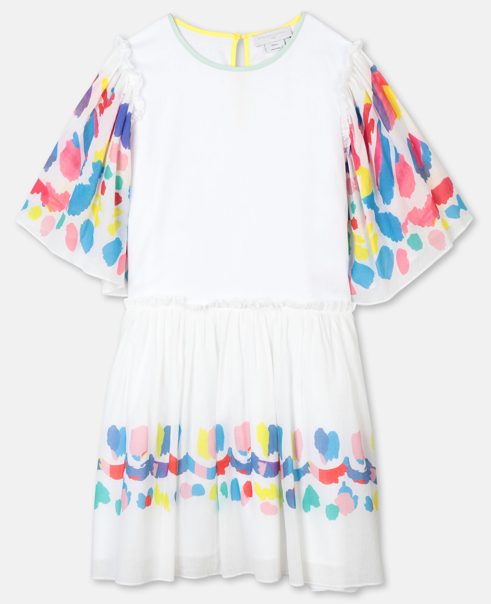 Butterfly Cotton Volume Dress-White-large