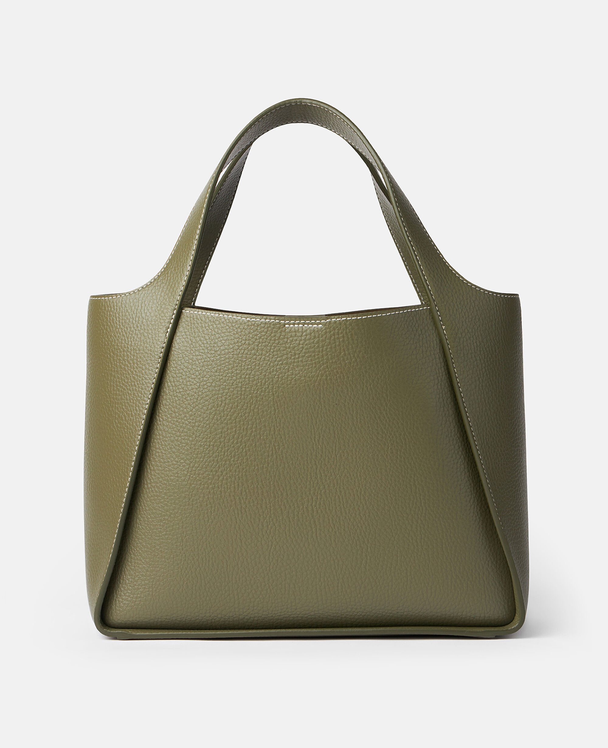 Women Military Green Logo Studded Grainy Alter Mat Crossbody Bag