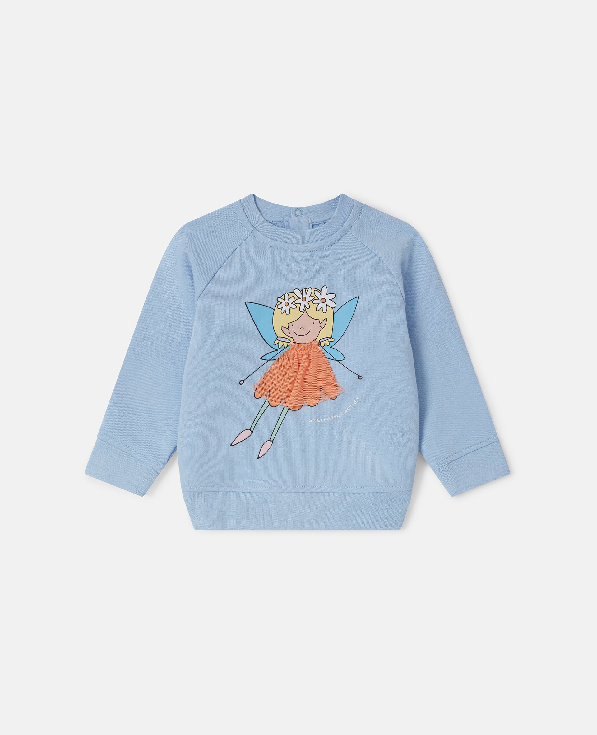 Fairy Graphic Crewneck Sweatshirt-Blue-medium