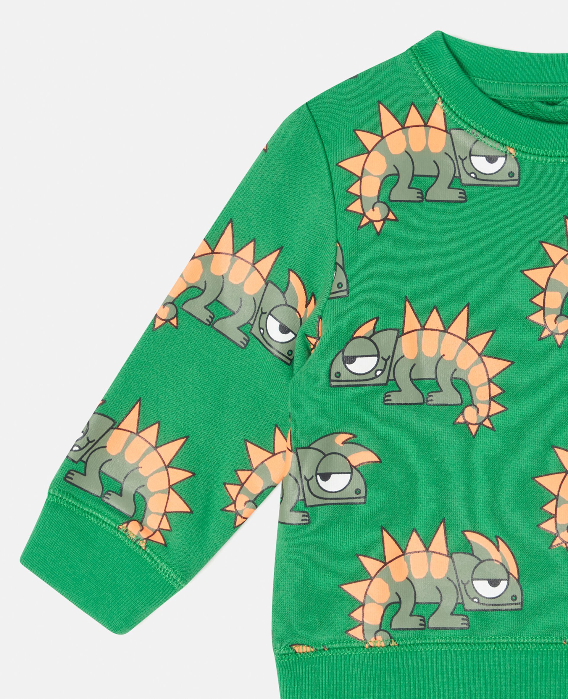 カメレオンプリント スウェットシャツ-ピンク-large image number 1