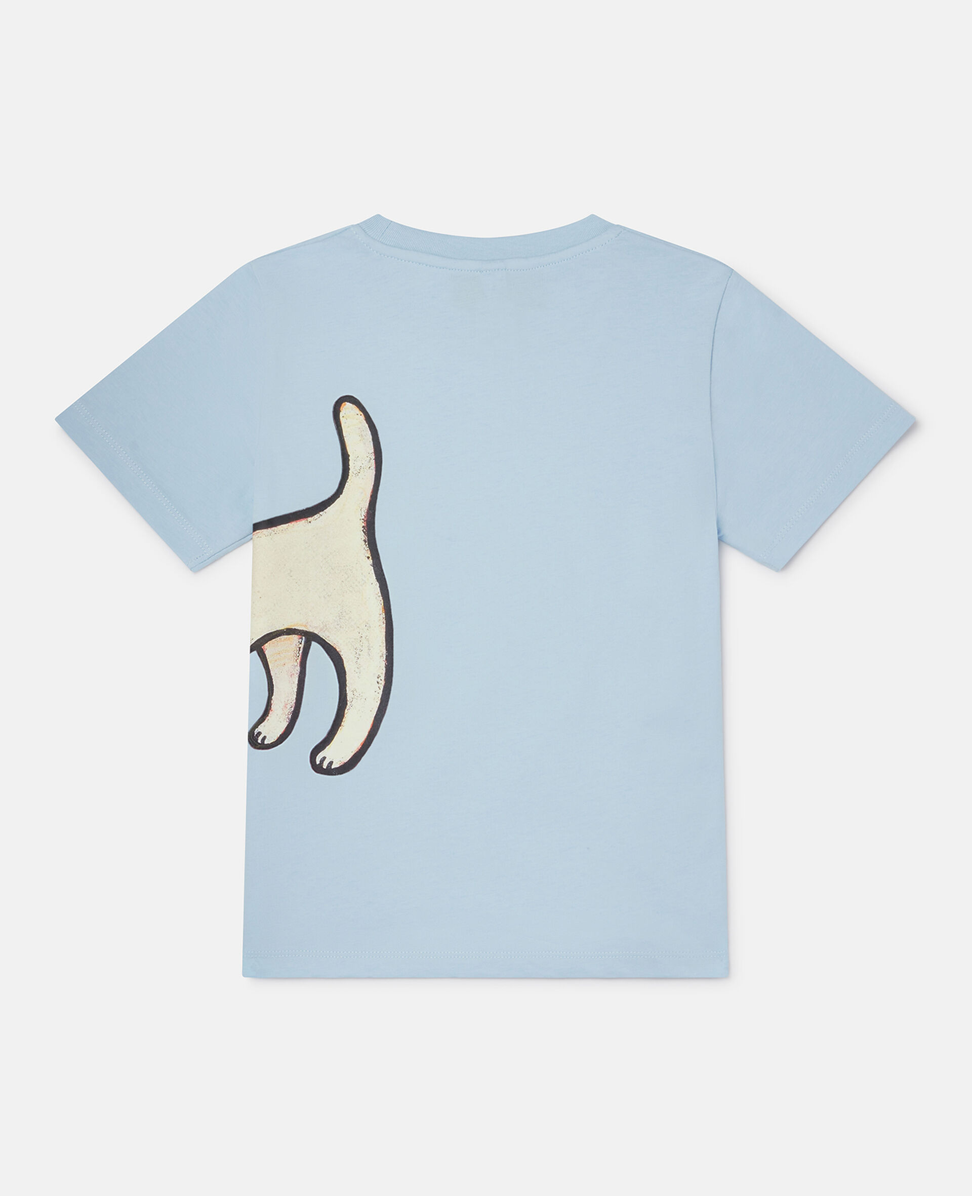 Lonesome Puppy Motif T-Shirt-Blue-large image number 1